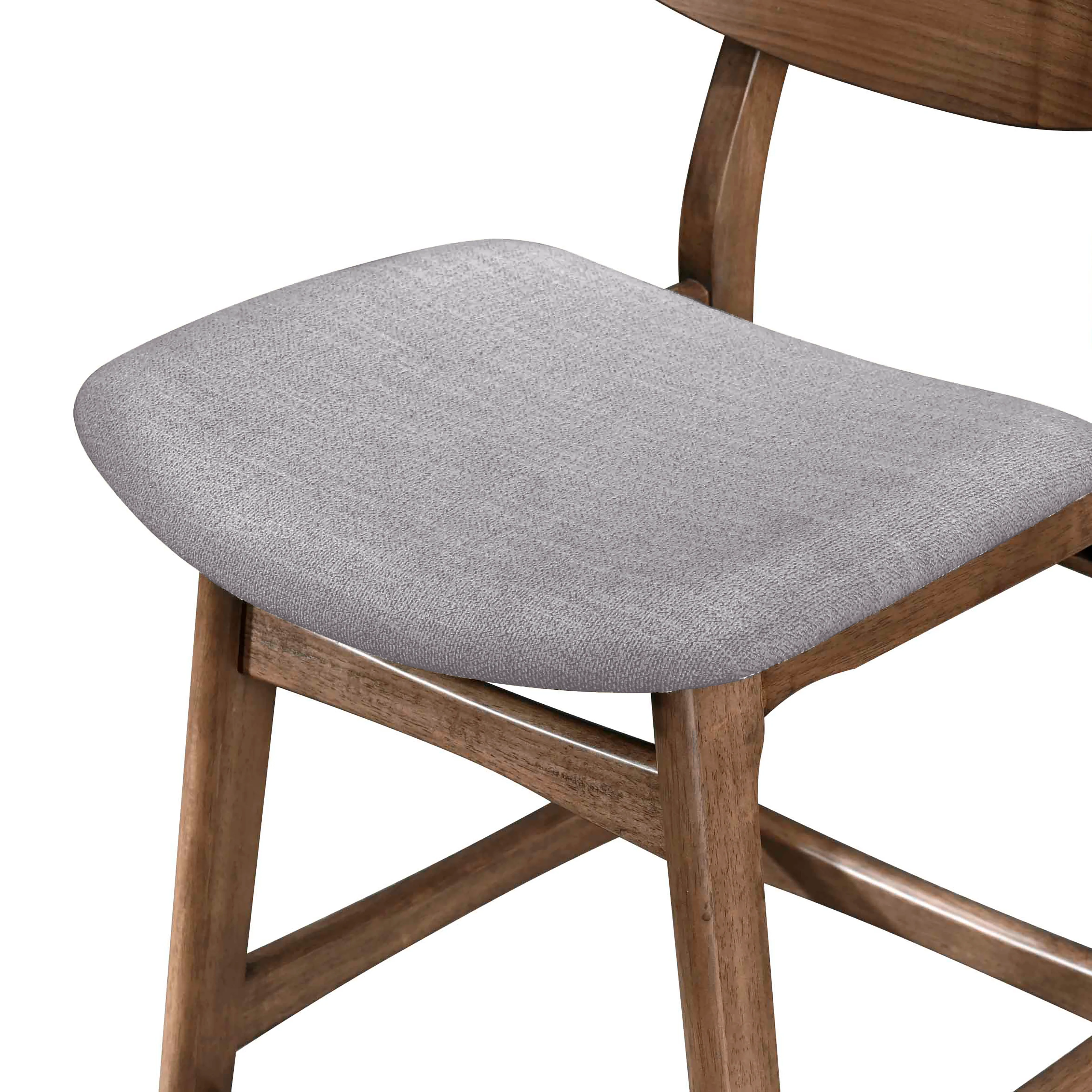 Oscar Counter Chair With Dk Gray Cushion-Walnut - Image 5