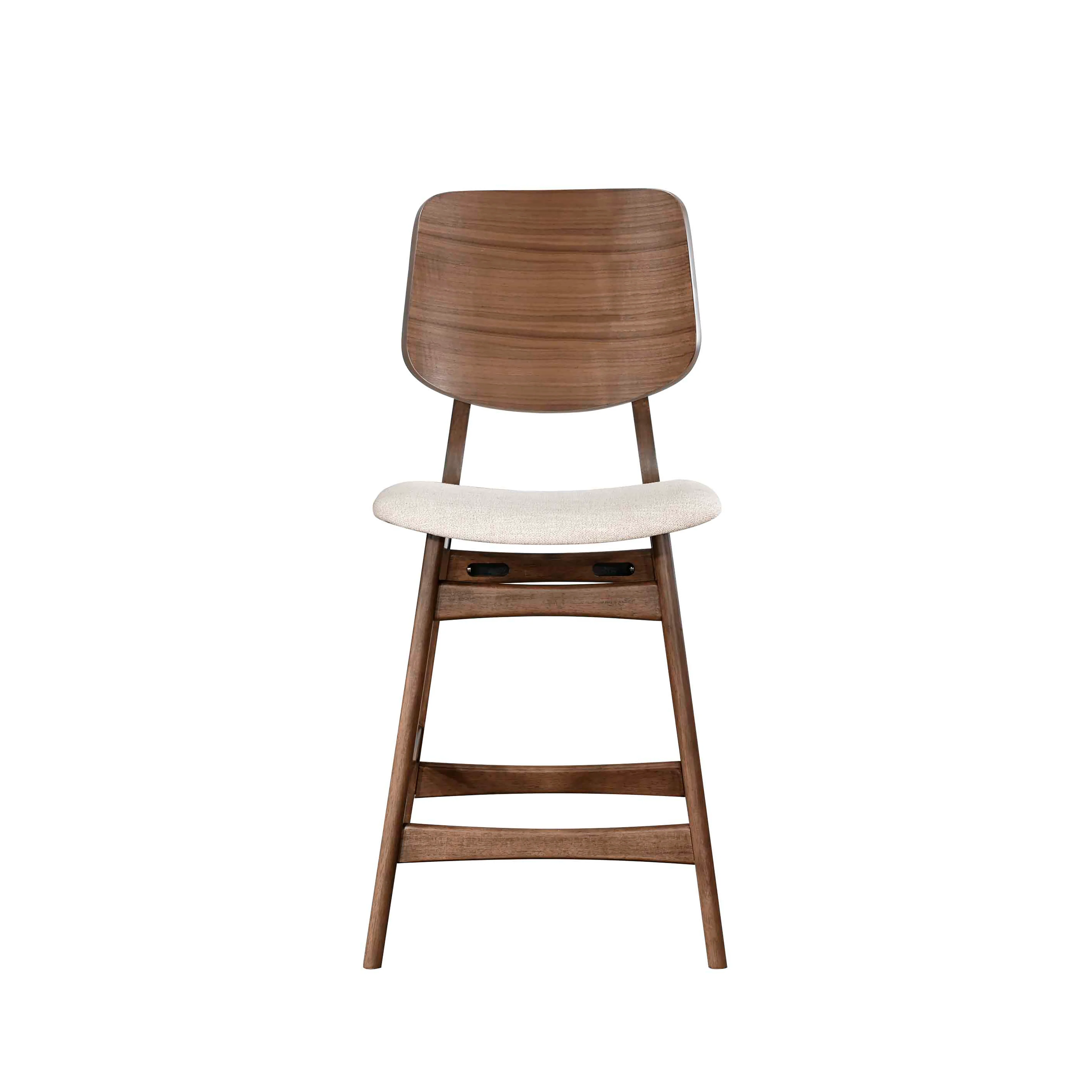 Oscar Counter Chair With Natural Cushion-Walnut - Image 2