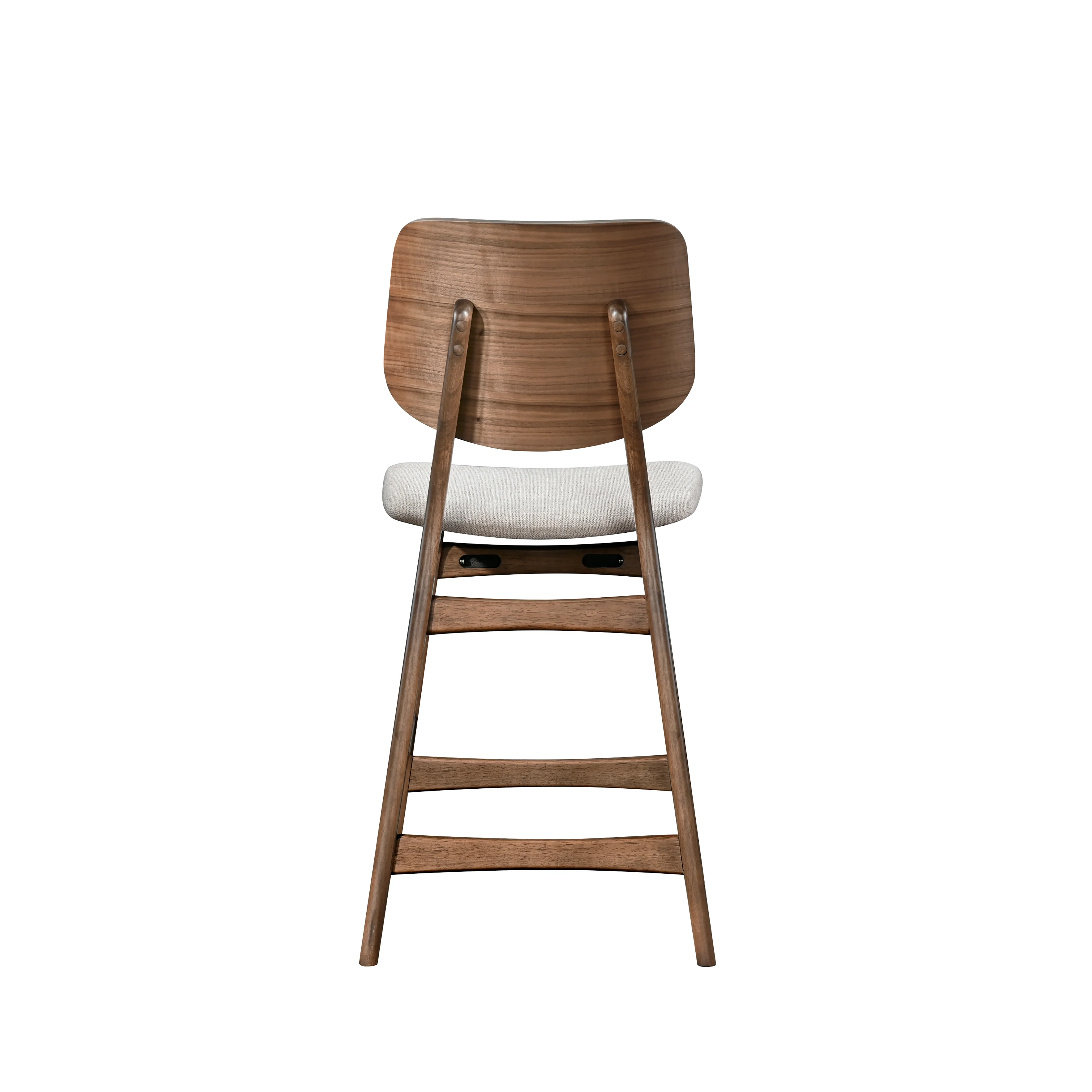Oscar Counter Chair With Natural Cushion-Walnut - Image 4