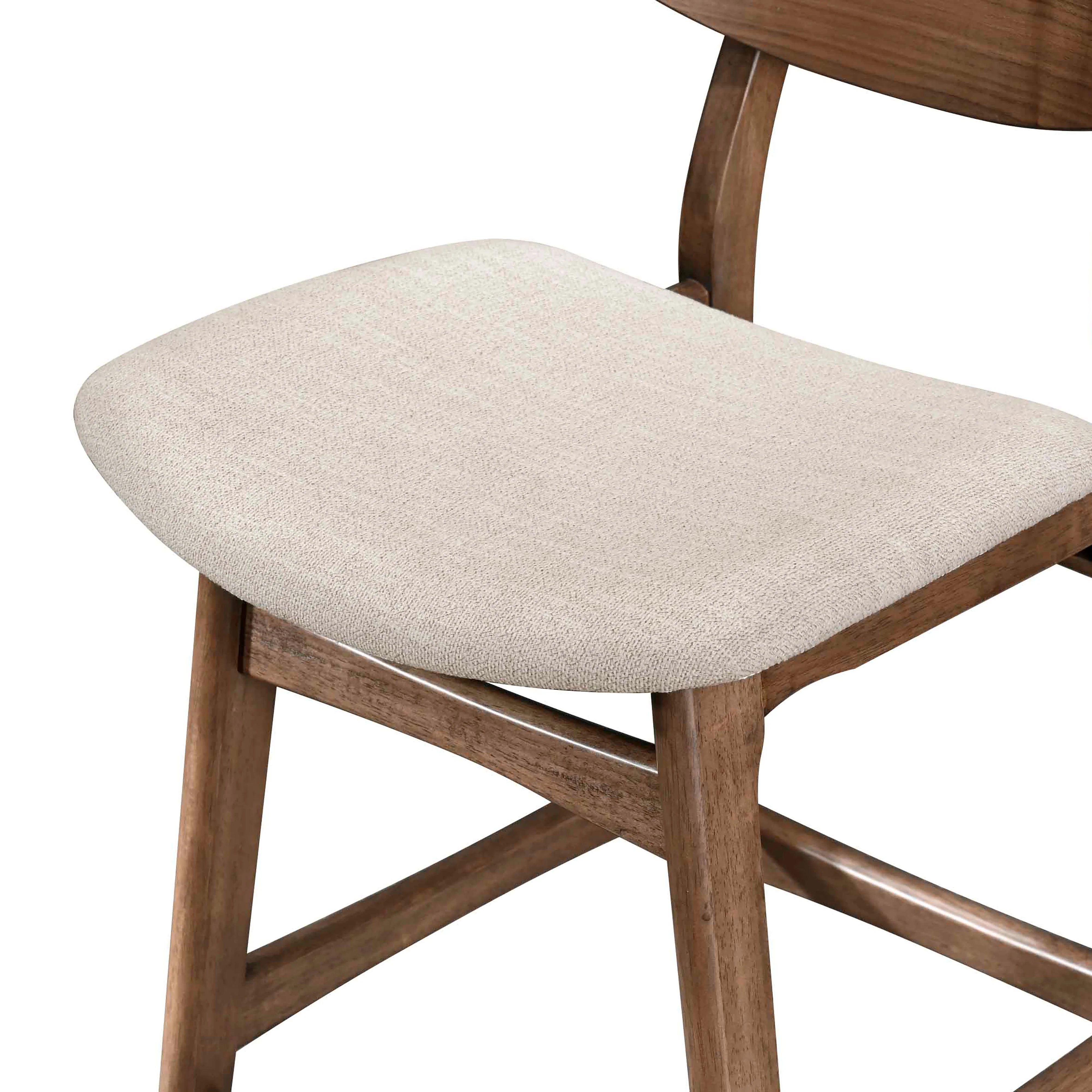 Oscar Counter Chair With Natural Cushion-Walnut - Image 5