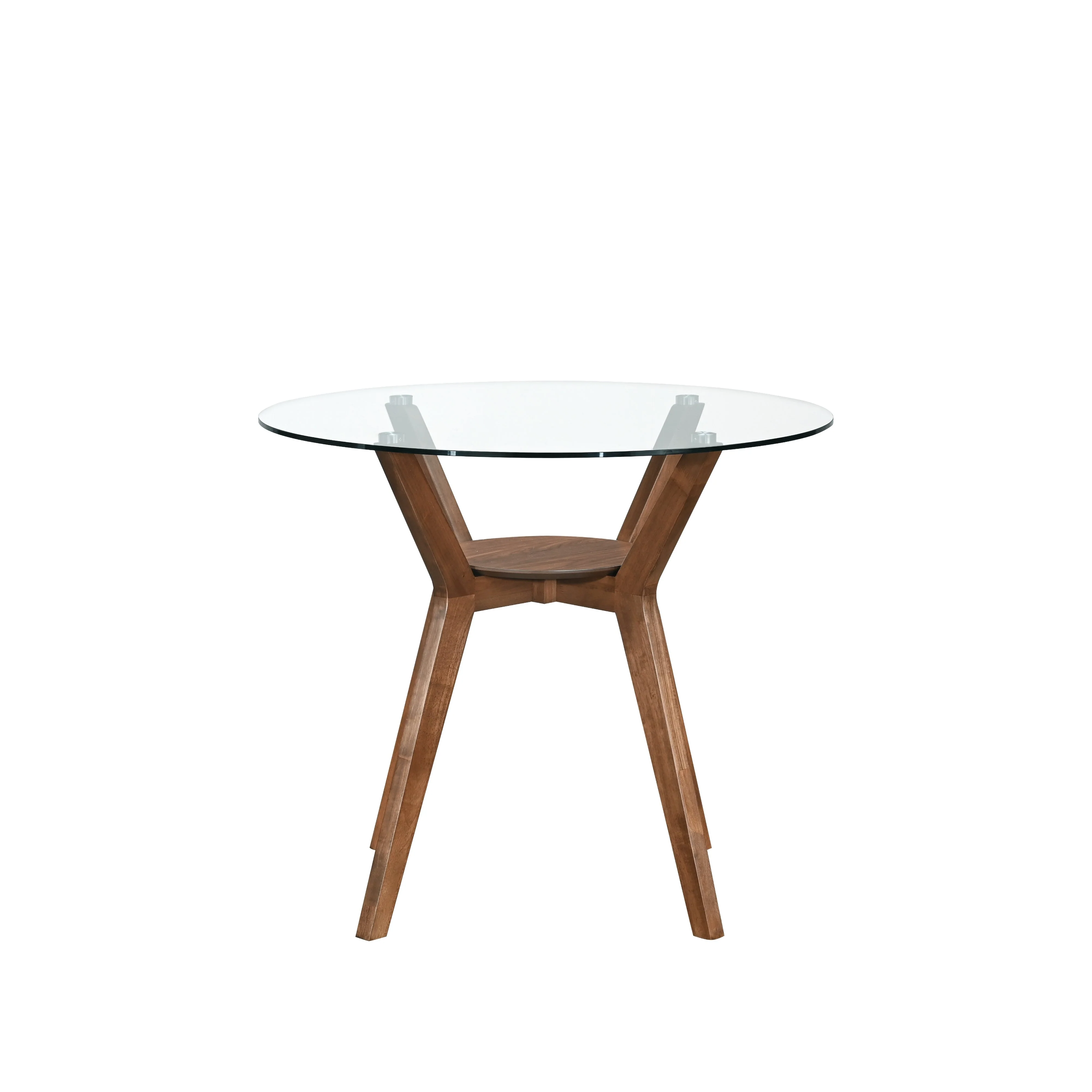 Oscar Counter Table Base For Glass Top Ctr Table-Walnut - Image 2