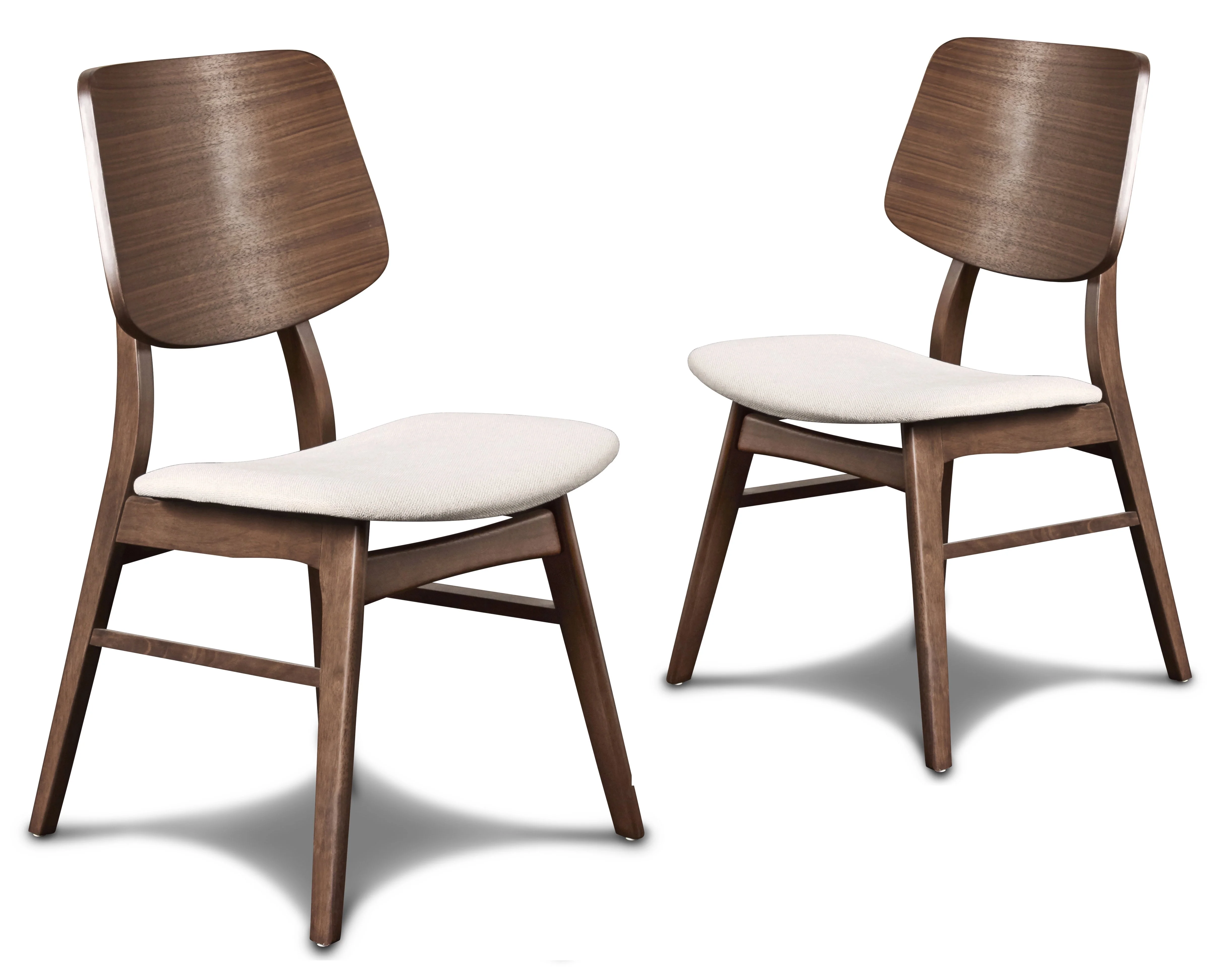 Oscar Chair With Natural Cushion-Walnut