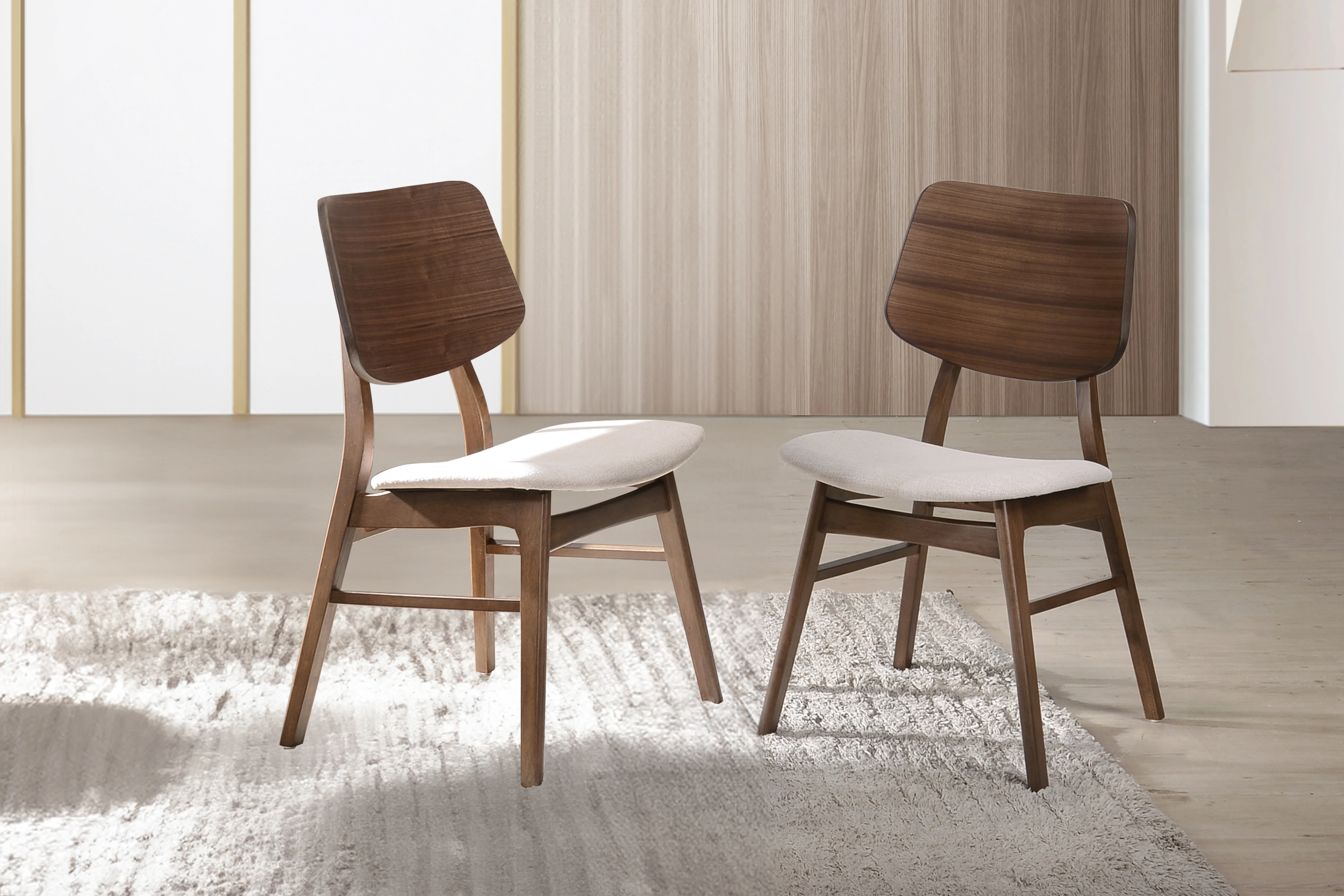 Oscar Chair With Natural Cushion-Walnut - Image 7