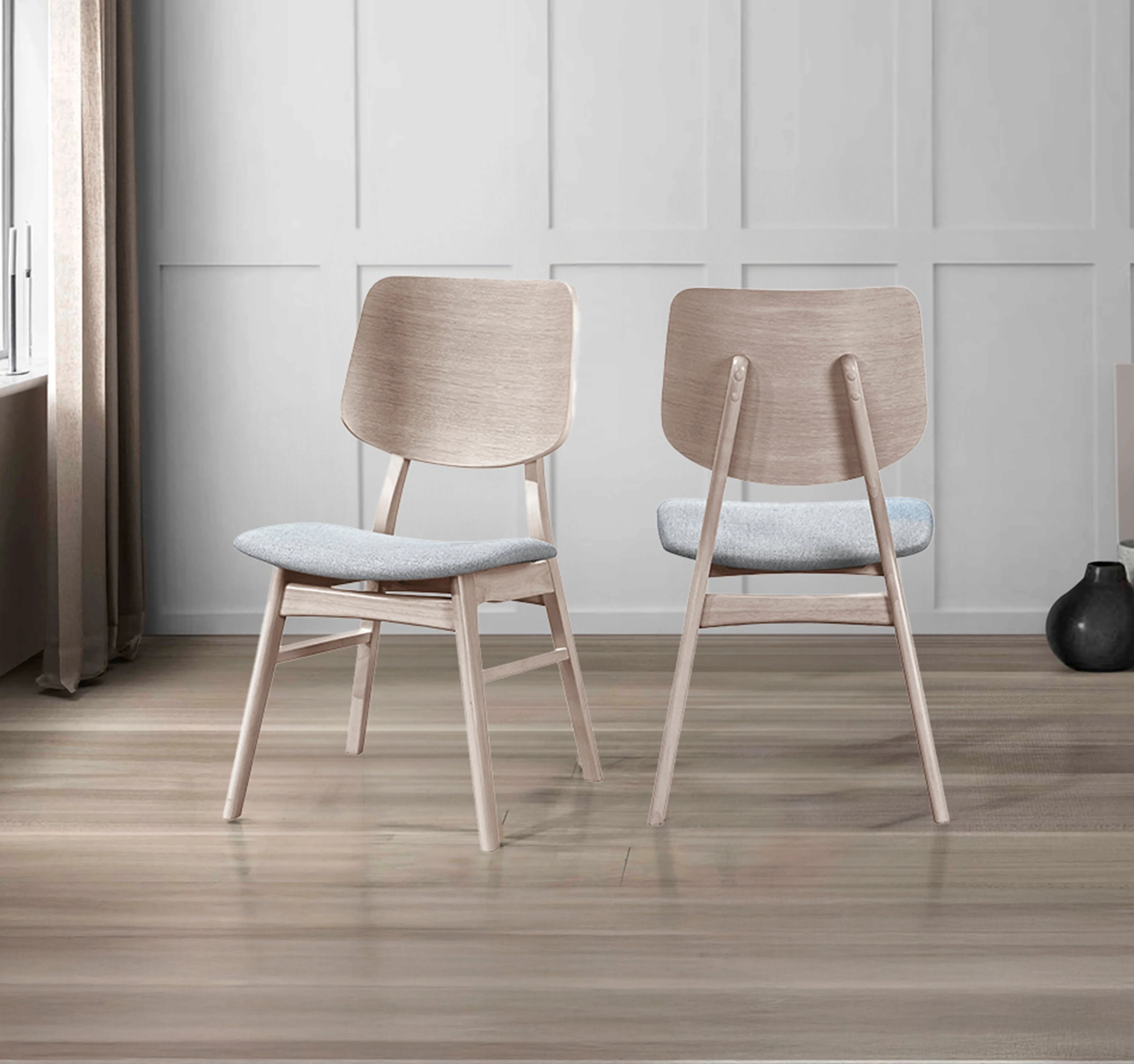 Oscar Wood Back Chair-White Ash - Image 7