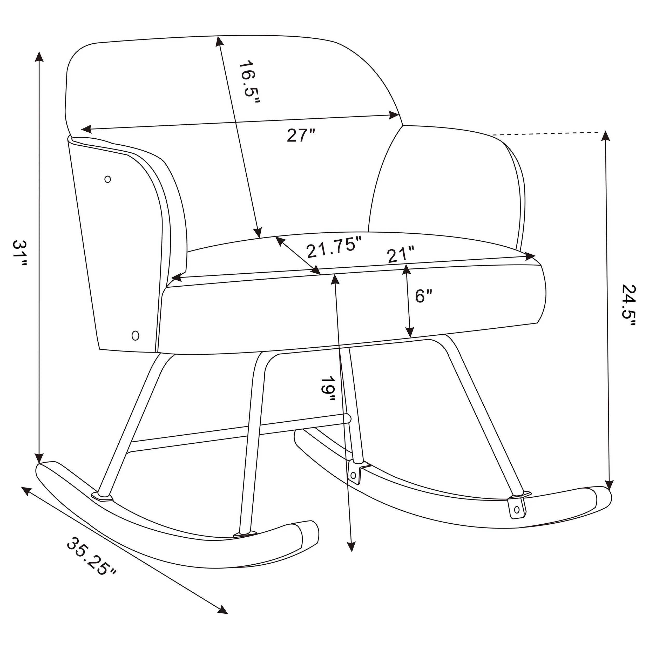 Paige Rocking Chair - Image 24