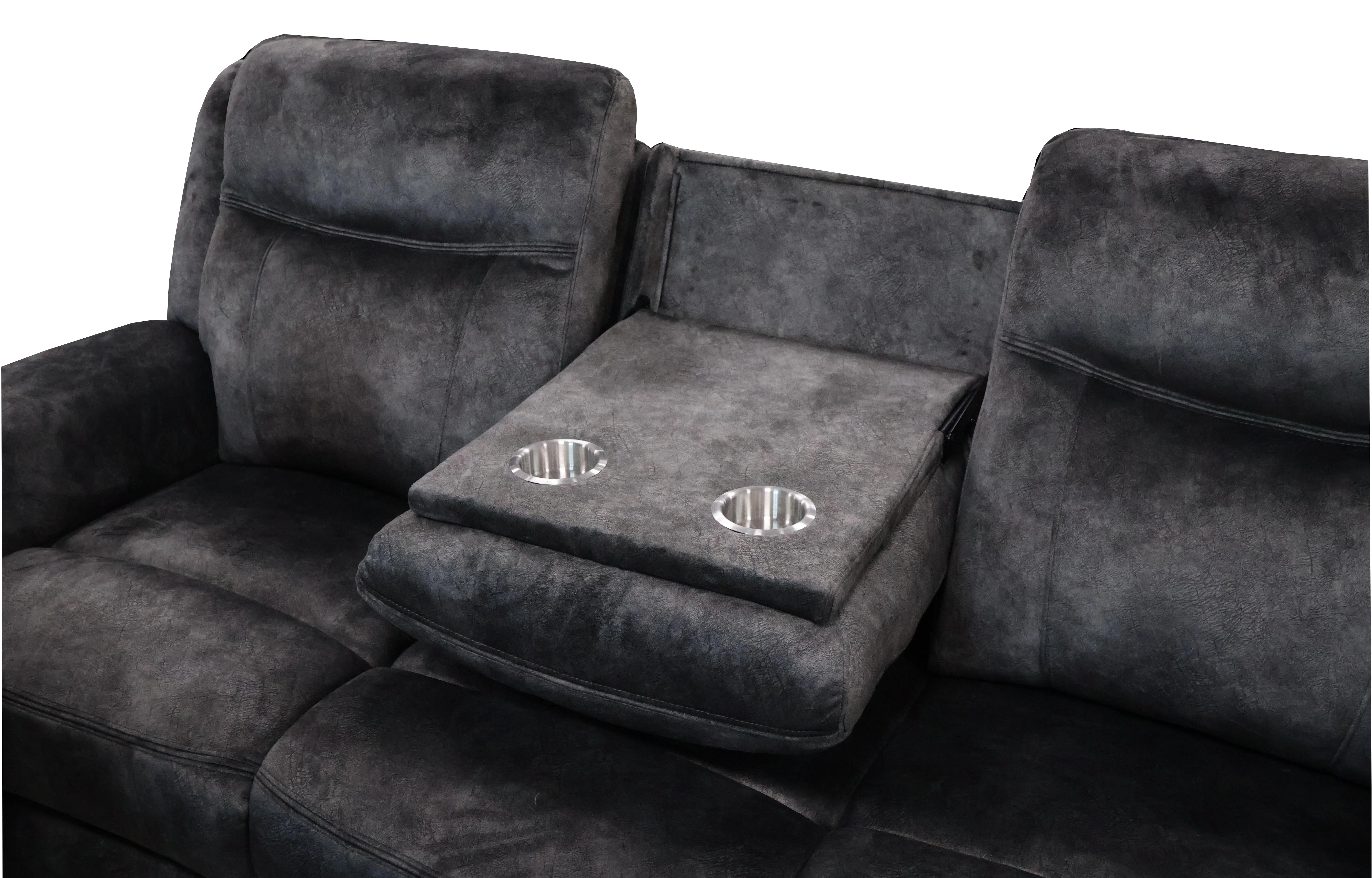 Park City Sofa W/Pwr Fr-Slate - Image 4
