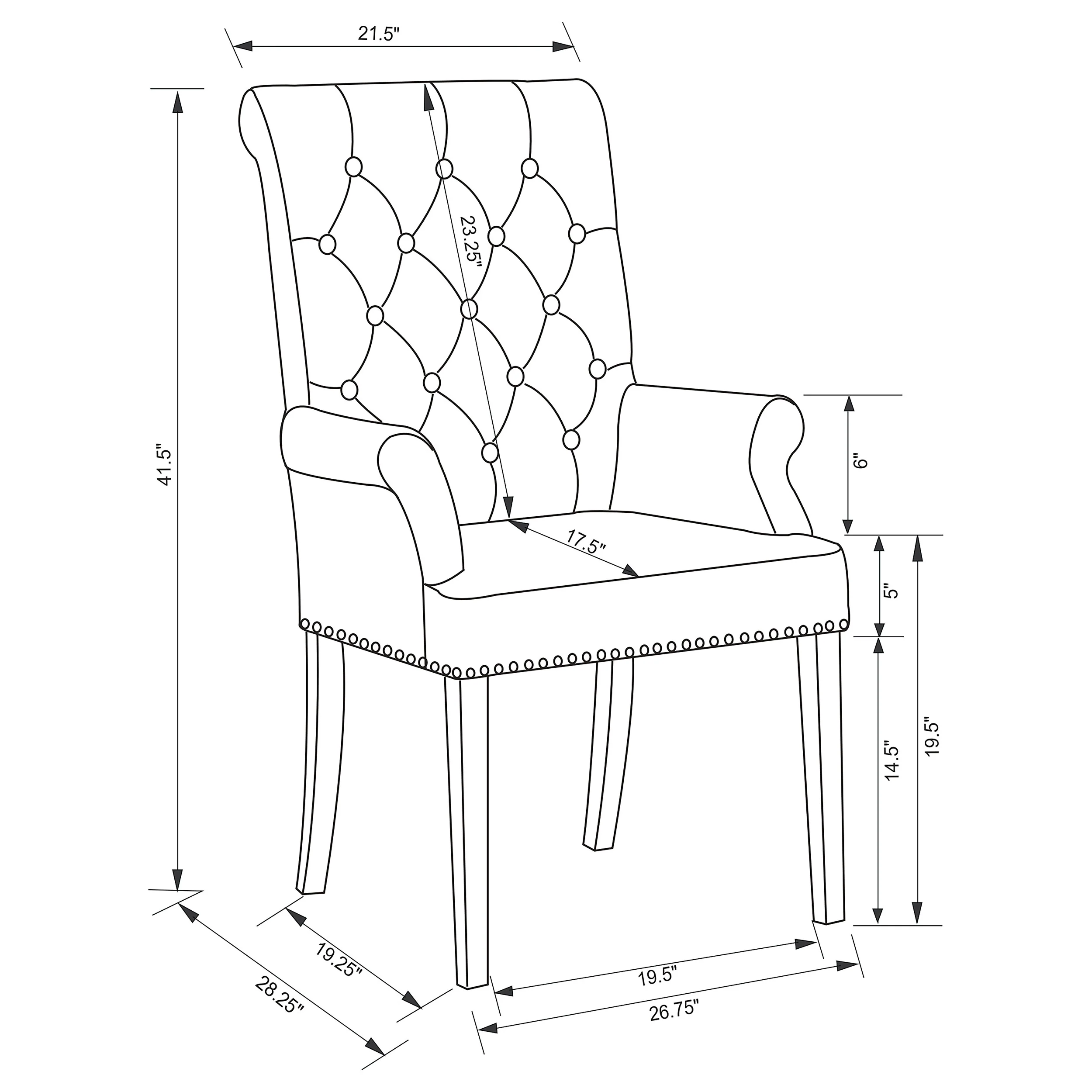 Alana Dining Arm Chair - Image 12