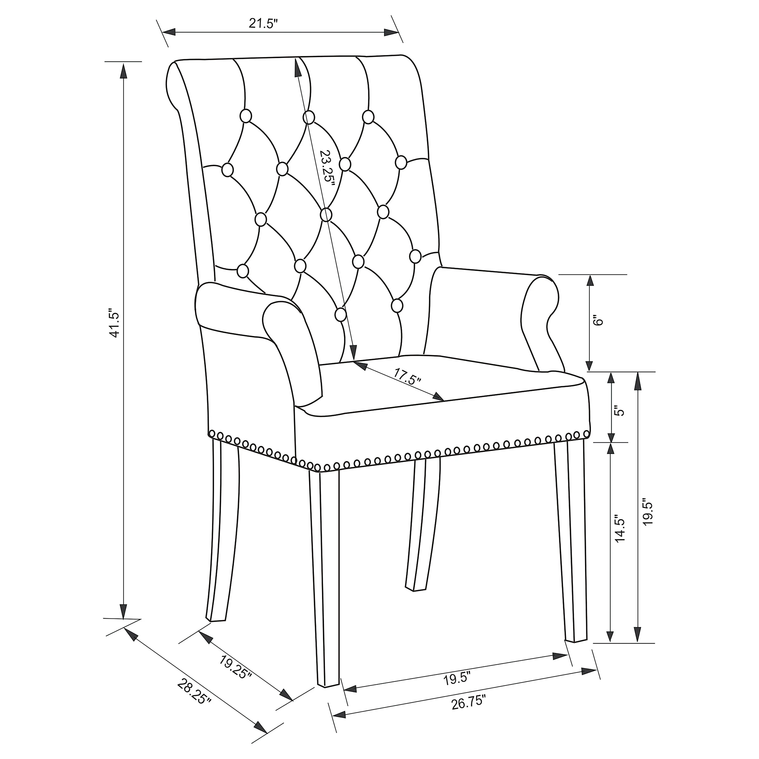 Alana Dining Arm Chair - Image 25