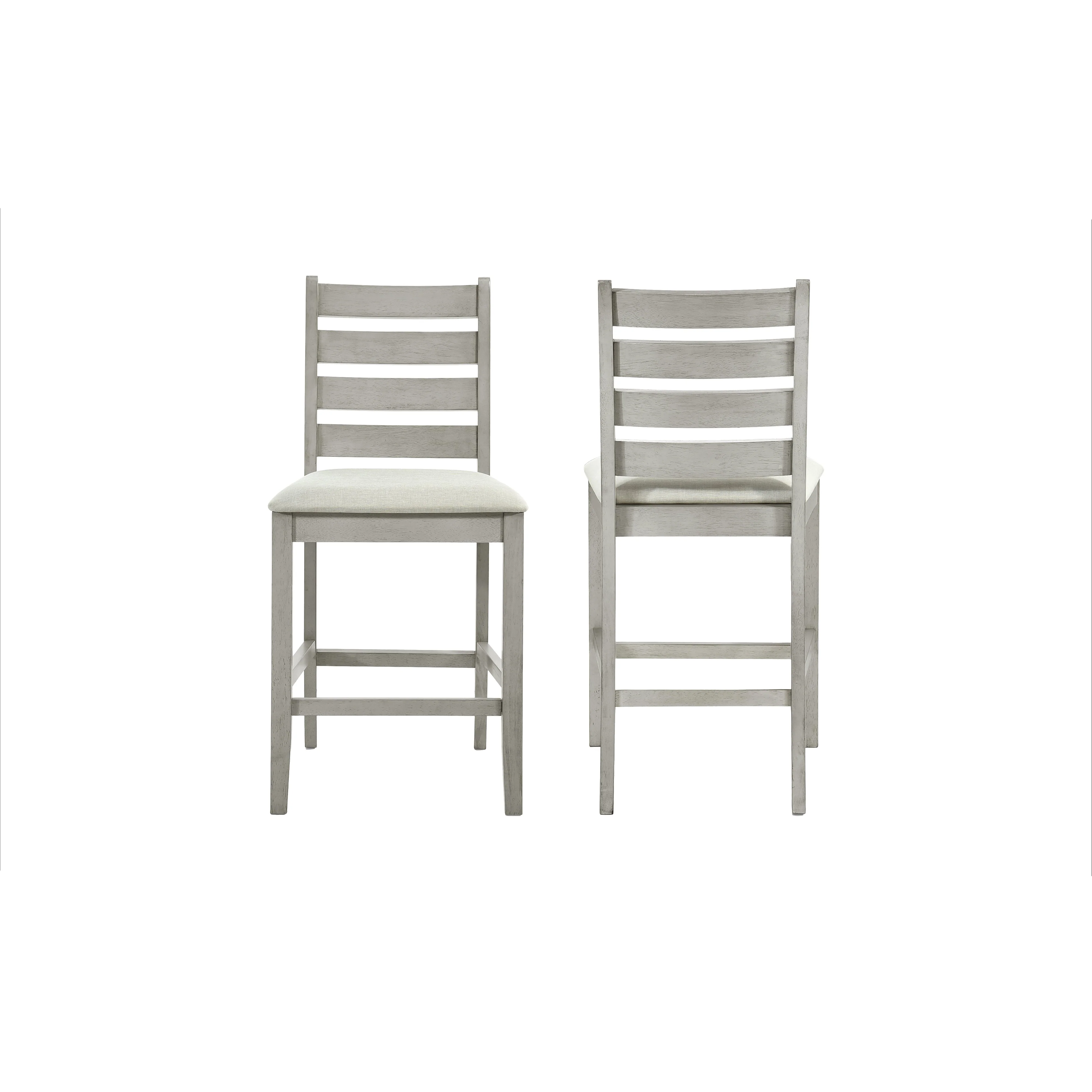 Pascal Ladderback Counter Chair (2 Per Carton)-Driftwood - Image 7