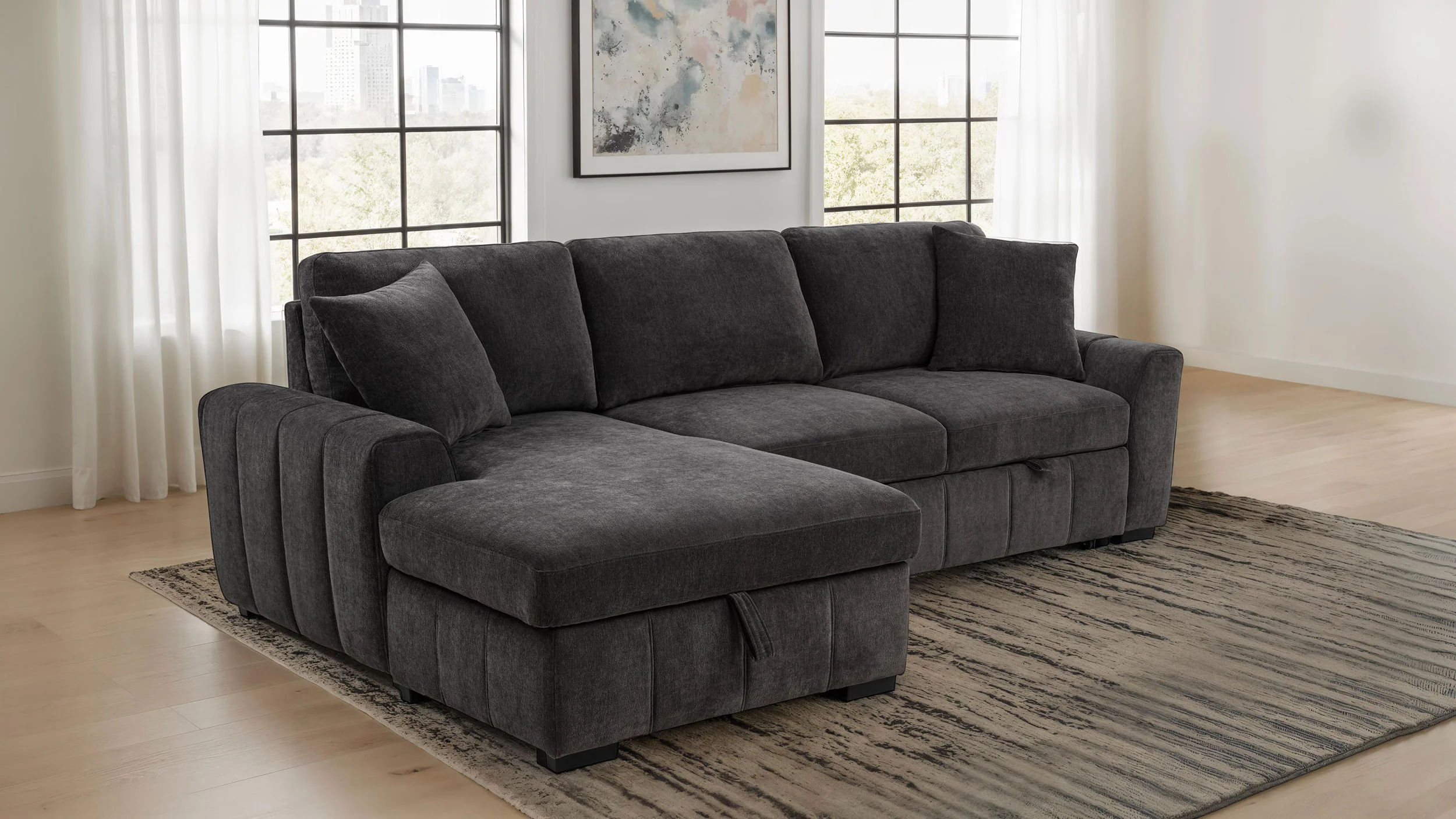 Pastrana Pull-Out Sleeper Sectional Sofa - Image 17