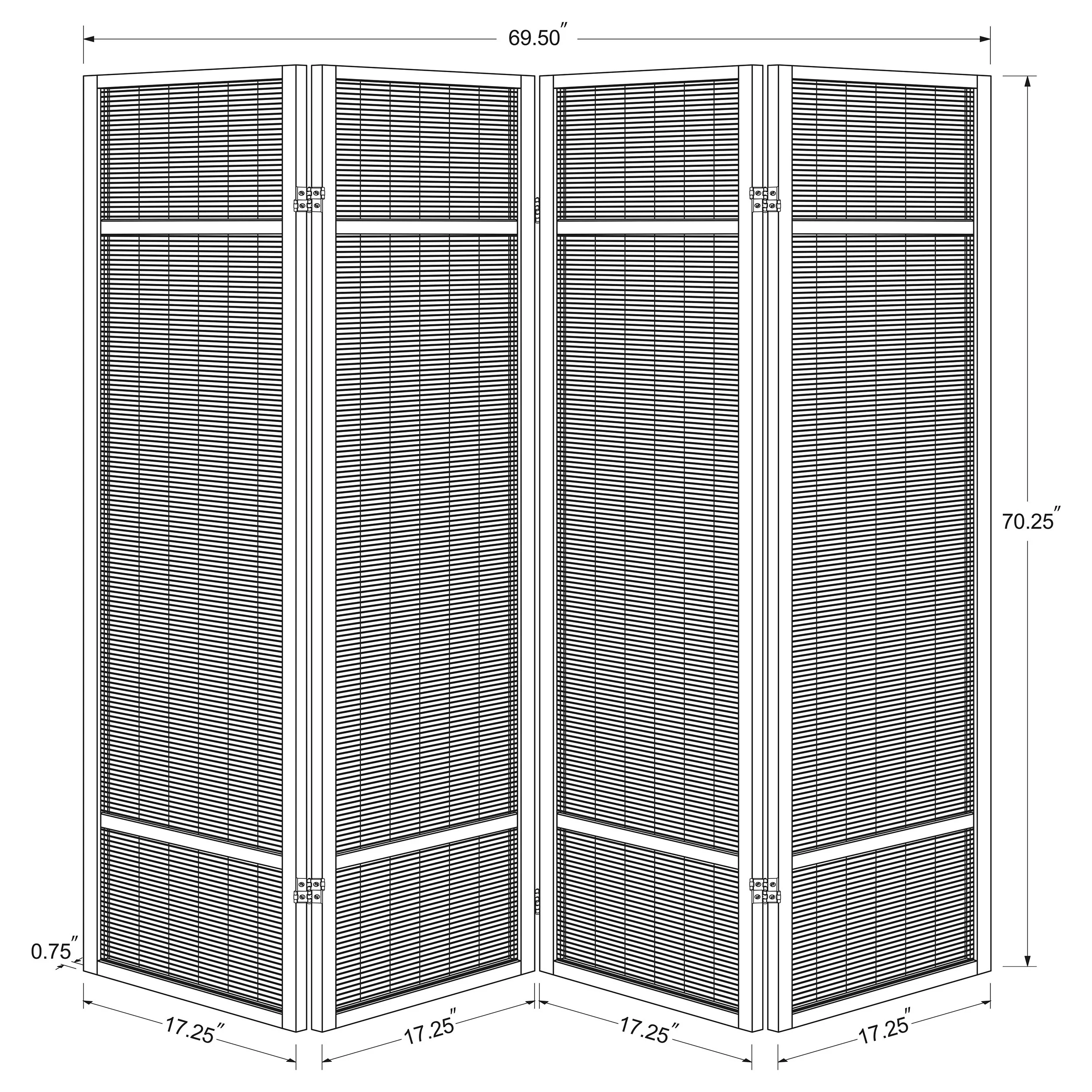 Pearce Four-Panel Room Divider - Image 7