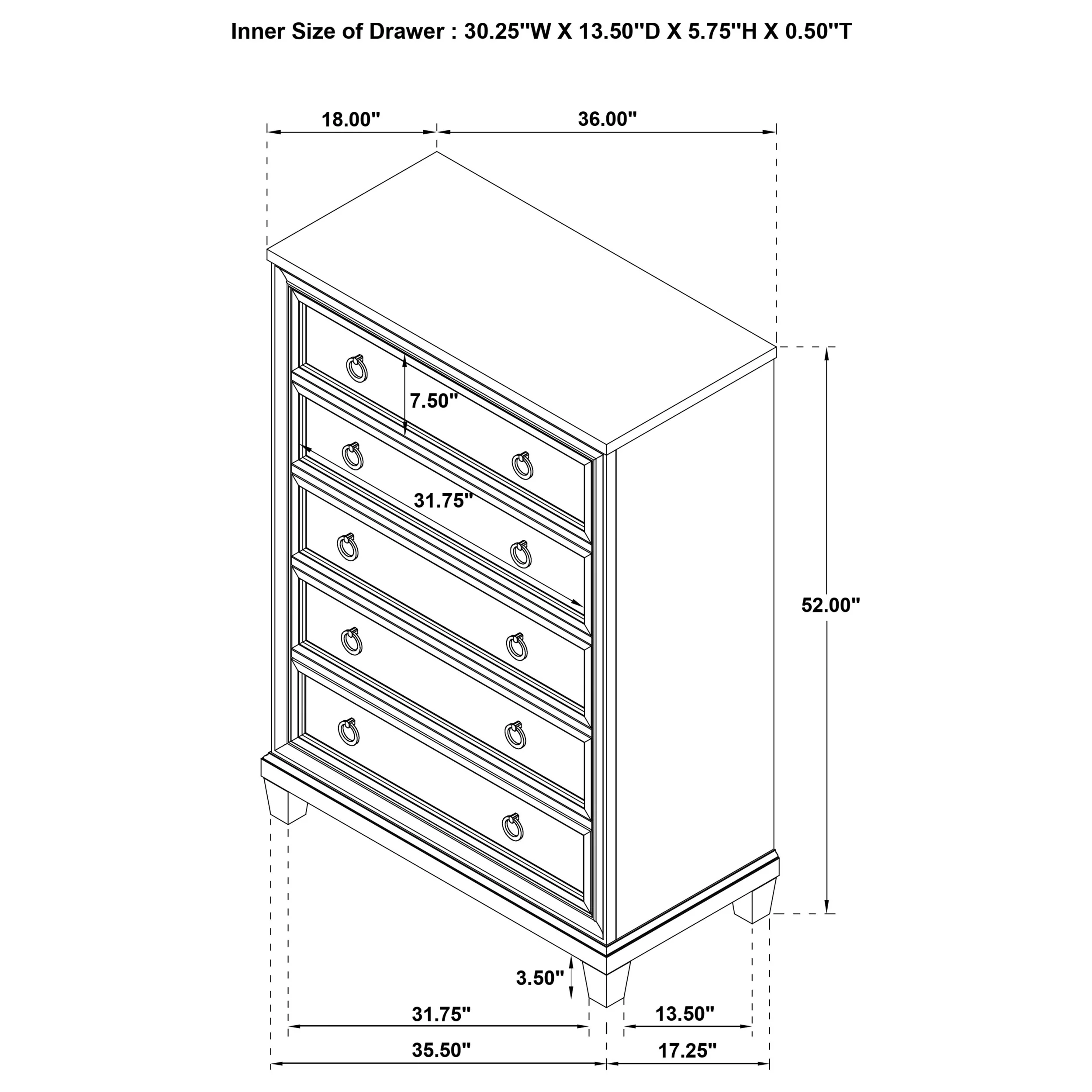 Pembroke Chest of Drawers - Image 13
