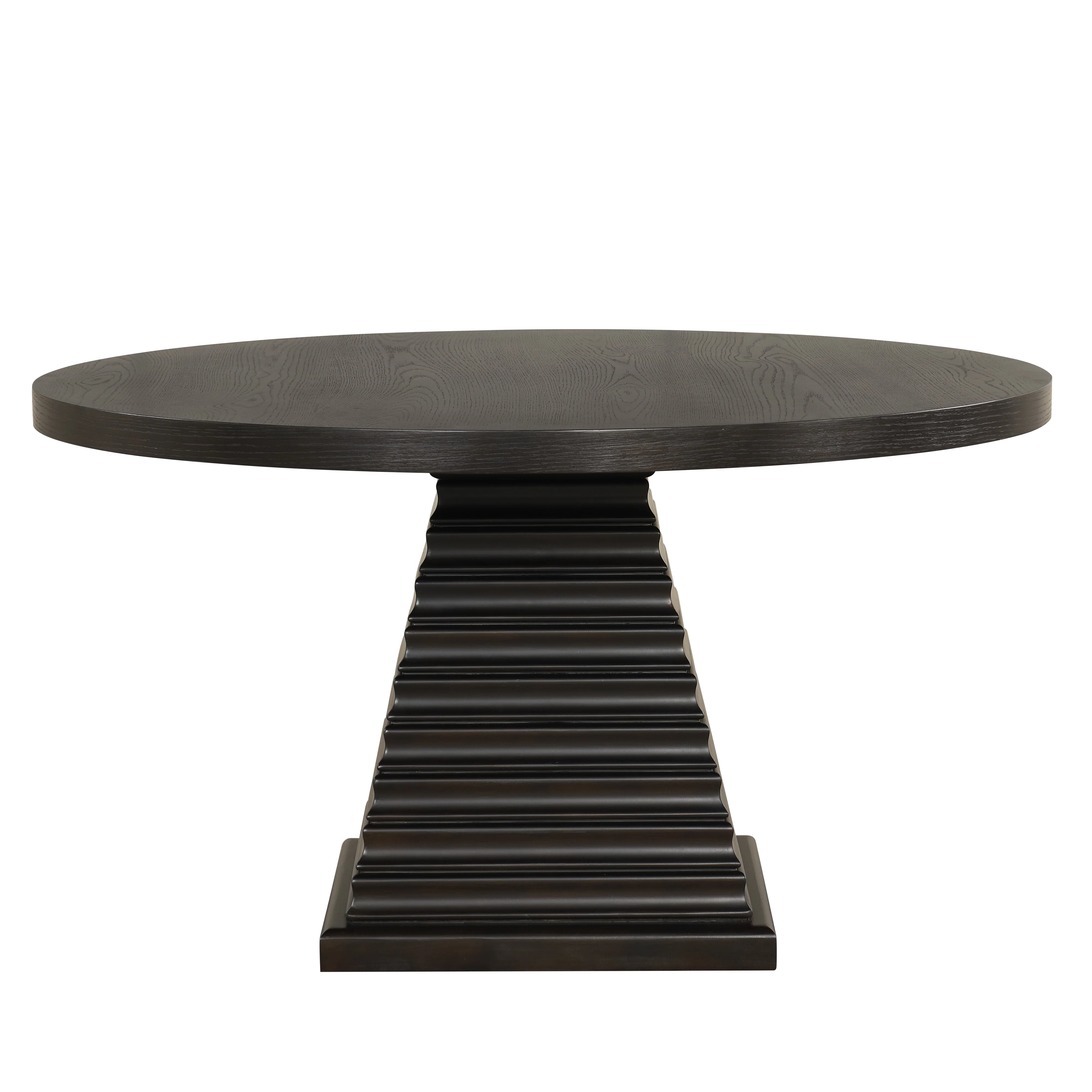 Plateau Round Table Pedestal Base Top-Rustic Espresso - Image 2