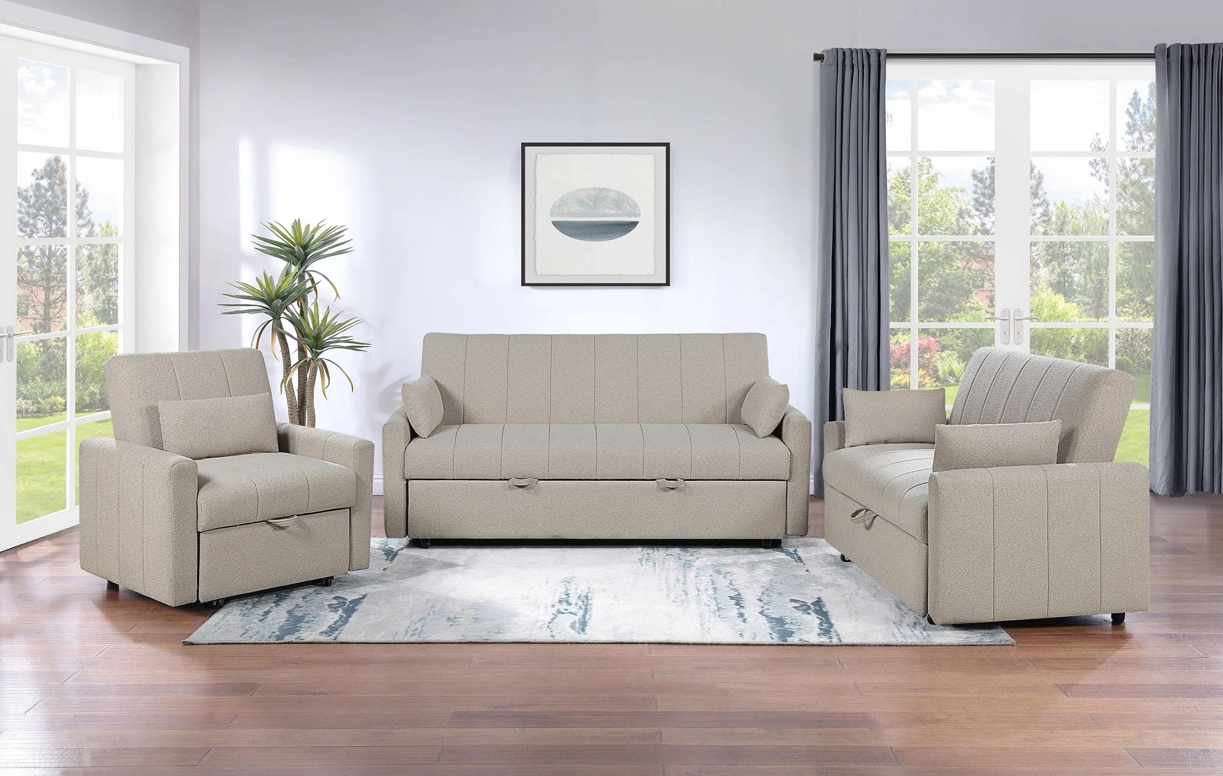 Portland Convertible Sleeper Sofa Bed - Image 15