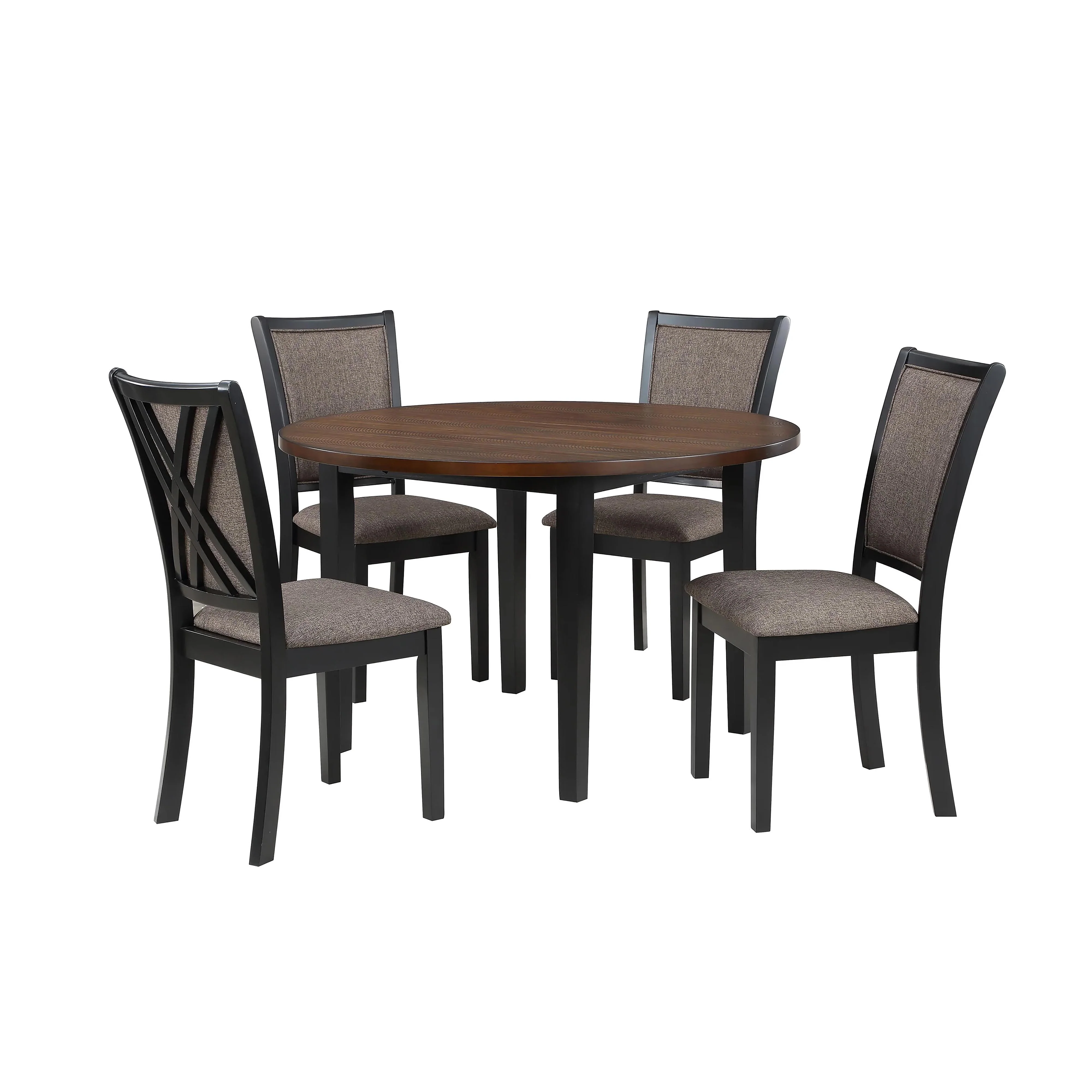 POTOMAC 42" ROUND COUNTER TABLE & 4 CHAIRS -BROWN/BLACK - Image 2