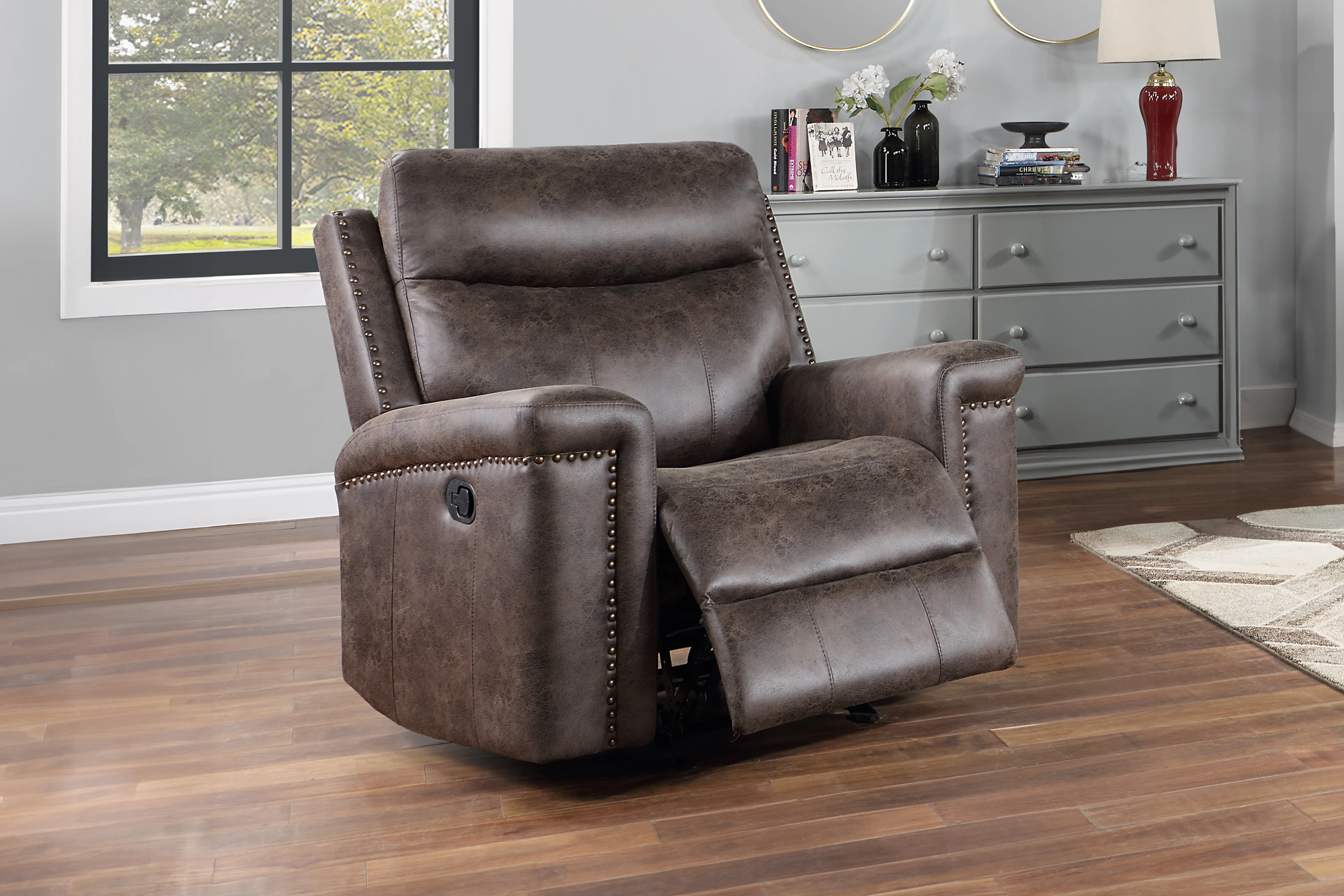 Quade Glider Recliner-Mocha - Image 9