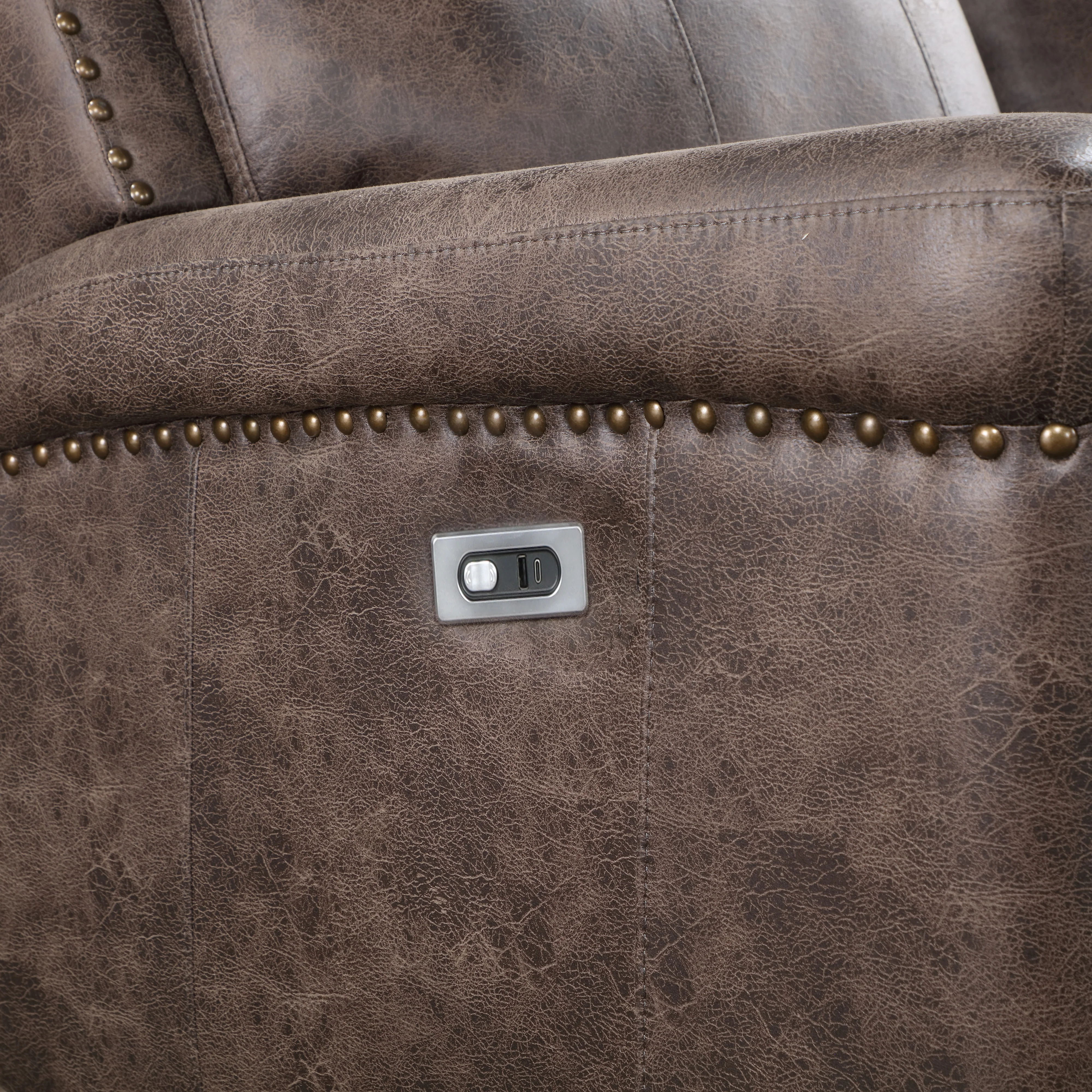 Quade Glider Recliner W/Pwr Fr-Mocha - Image 7