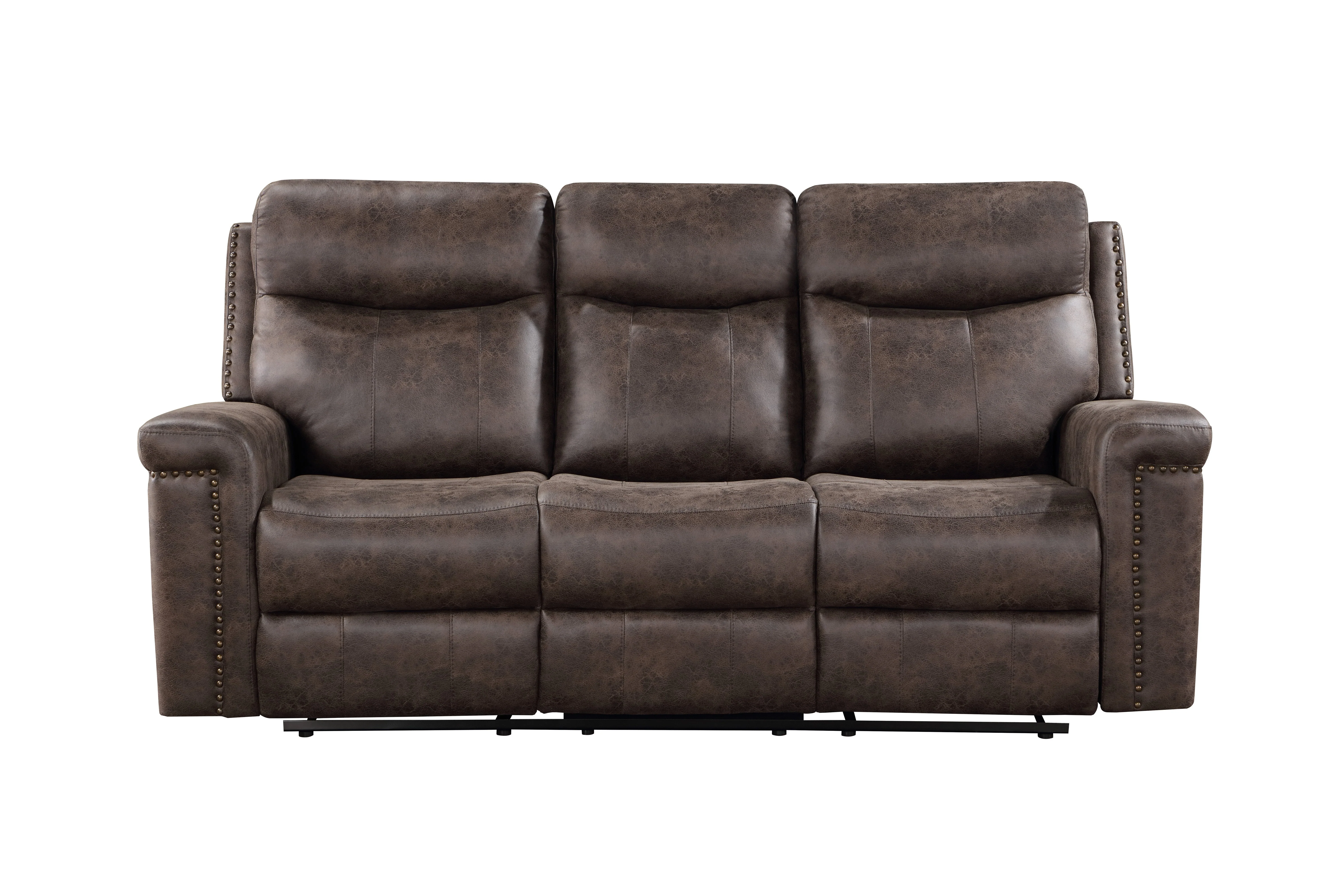 Quade Sofa W/Dual Recliner-Mocha - Image 2