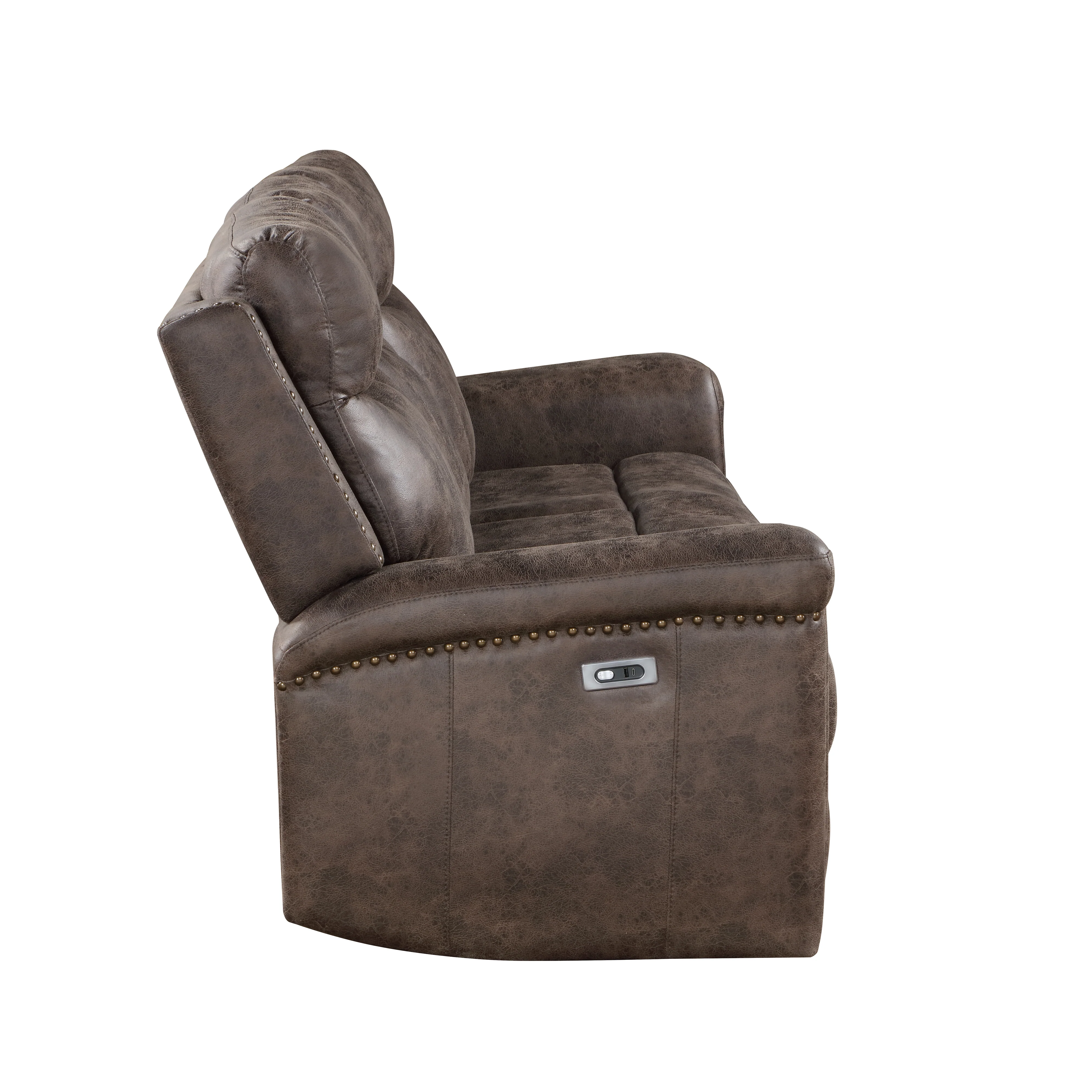 Quade Sofa W/Pwr Fr-Mocha - Image 3