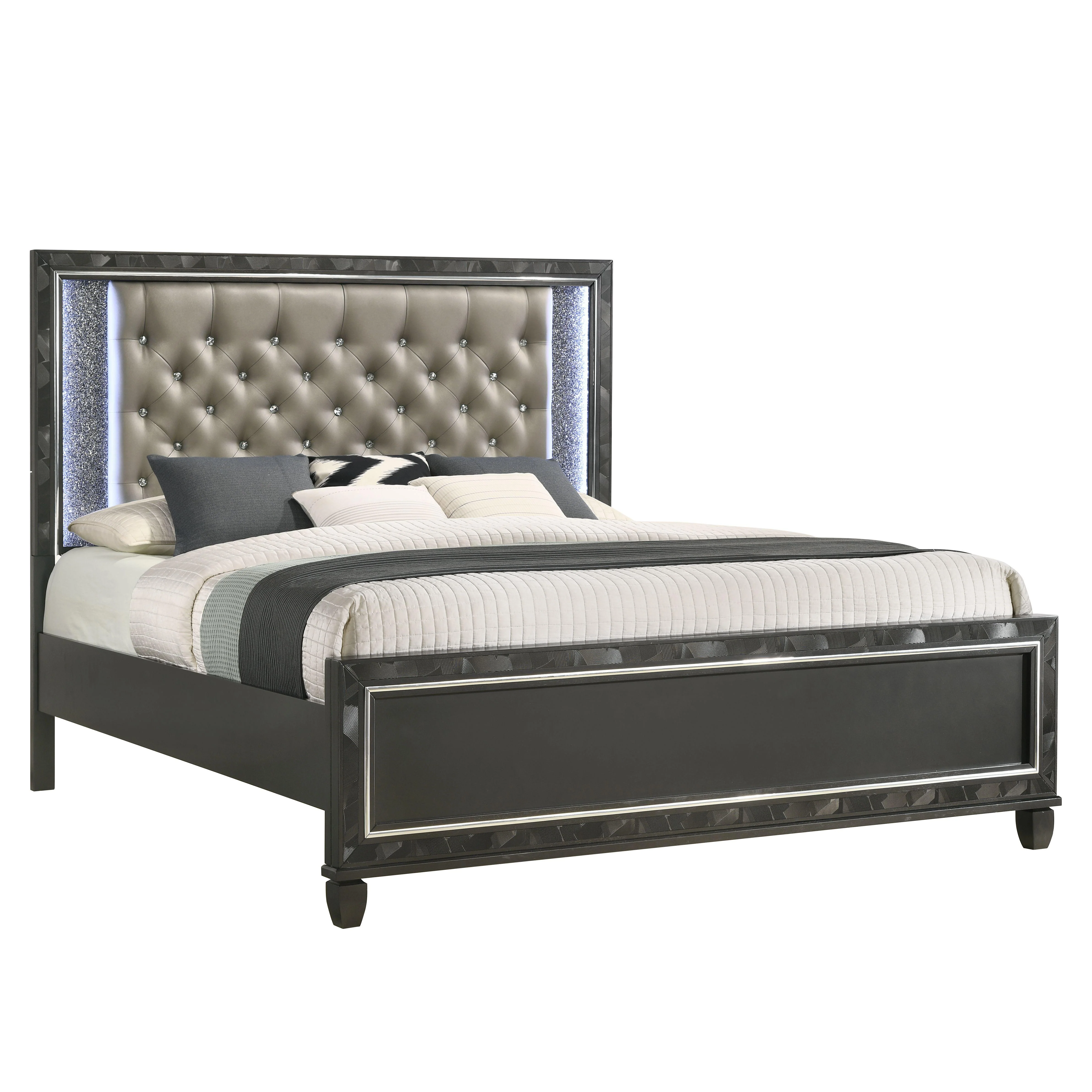 RADIANCE California King WK SIDE RAILS-BLACK PEARL