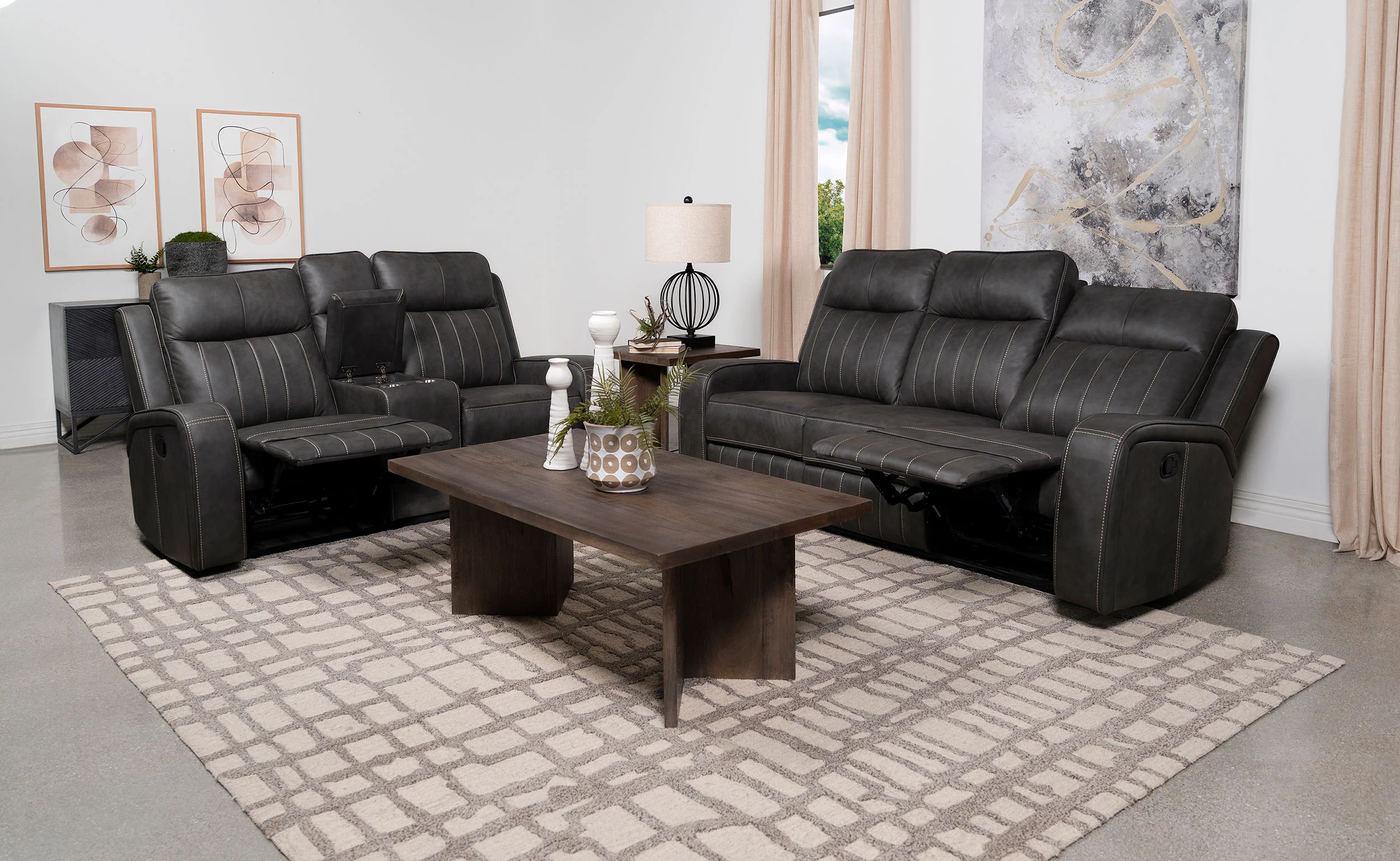 Raelynn Reclining Sofa Set - Image 2