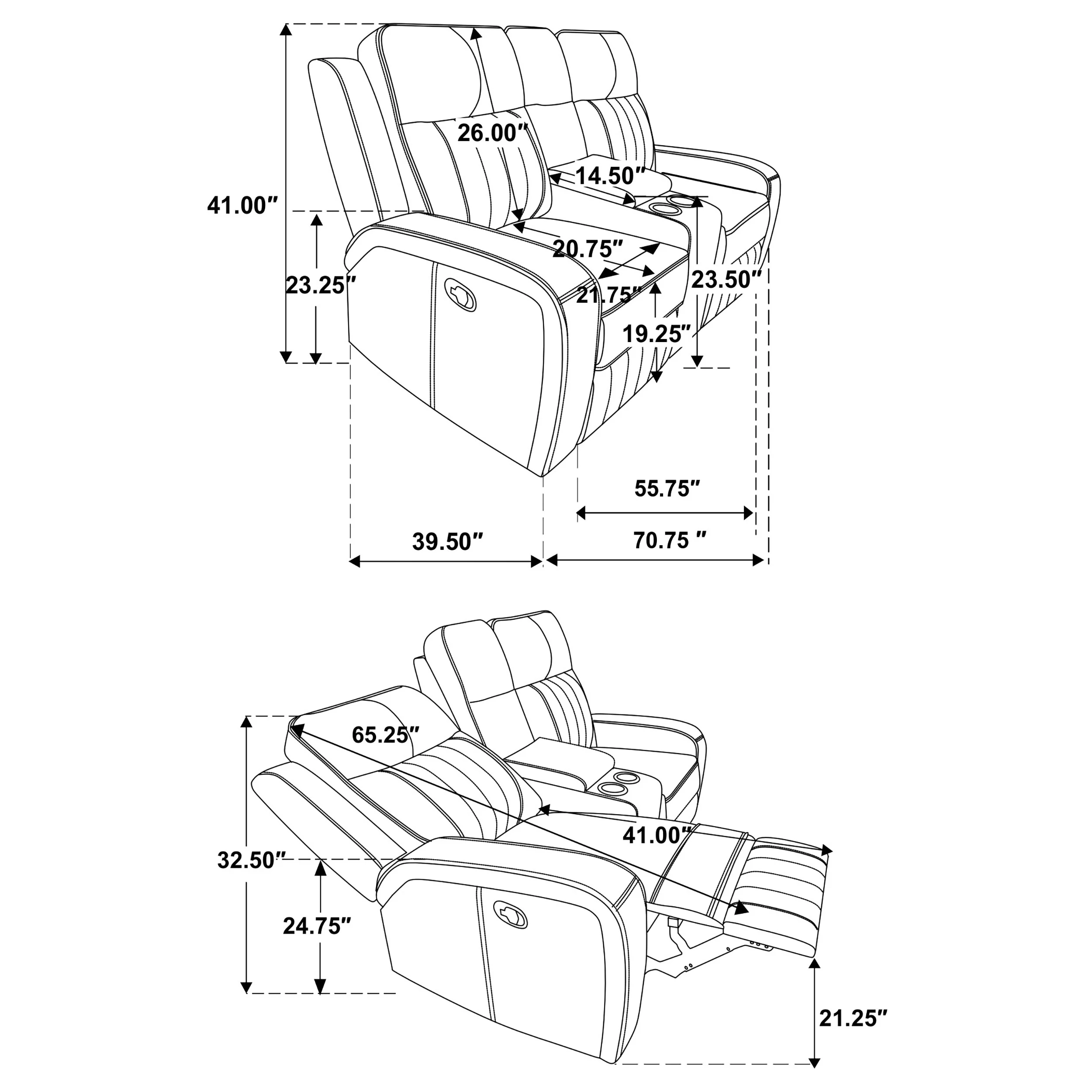 Raelynn Reclining Loveseat - Image 11