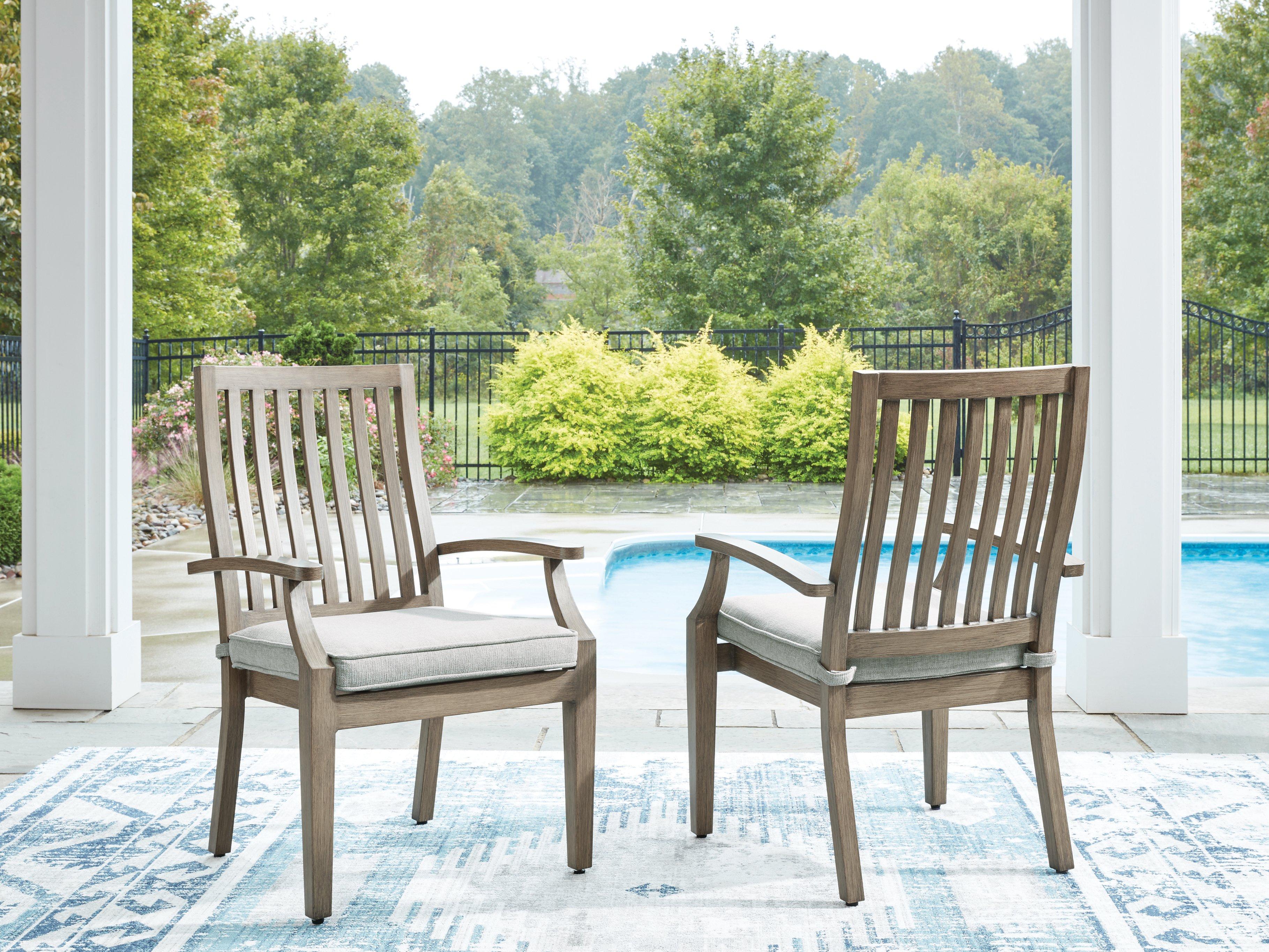 Rainier Ranch Outdoor Arm Chair with Cushion (Set of 2) - Image 2