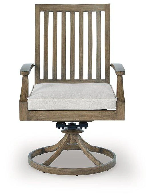 Rainier Ranch Outdoor Swivel Chair with Cushion (Set of 2) - Image 4