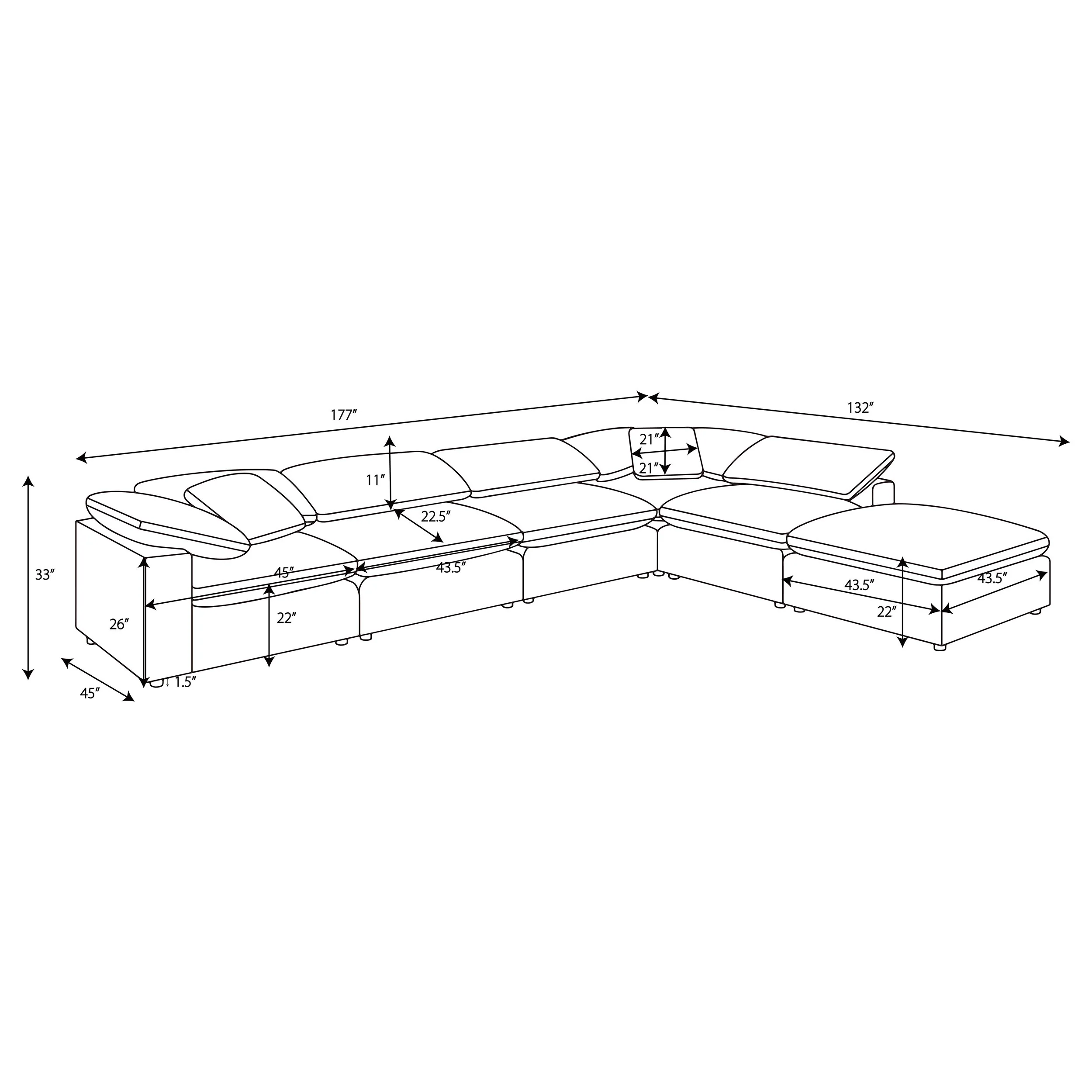Raleigh Modular Sectional Sofa - Image 58