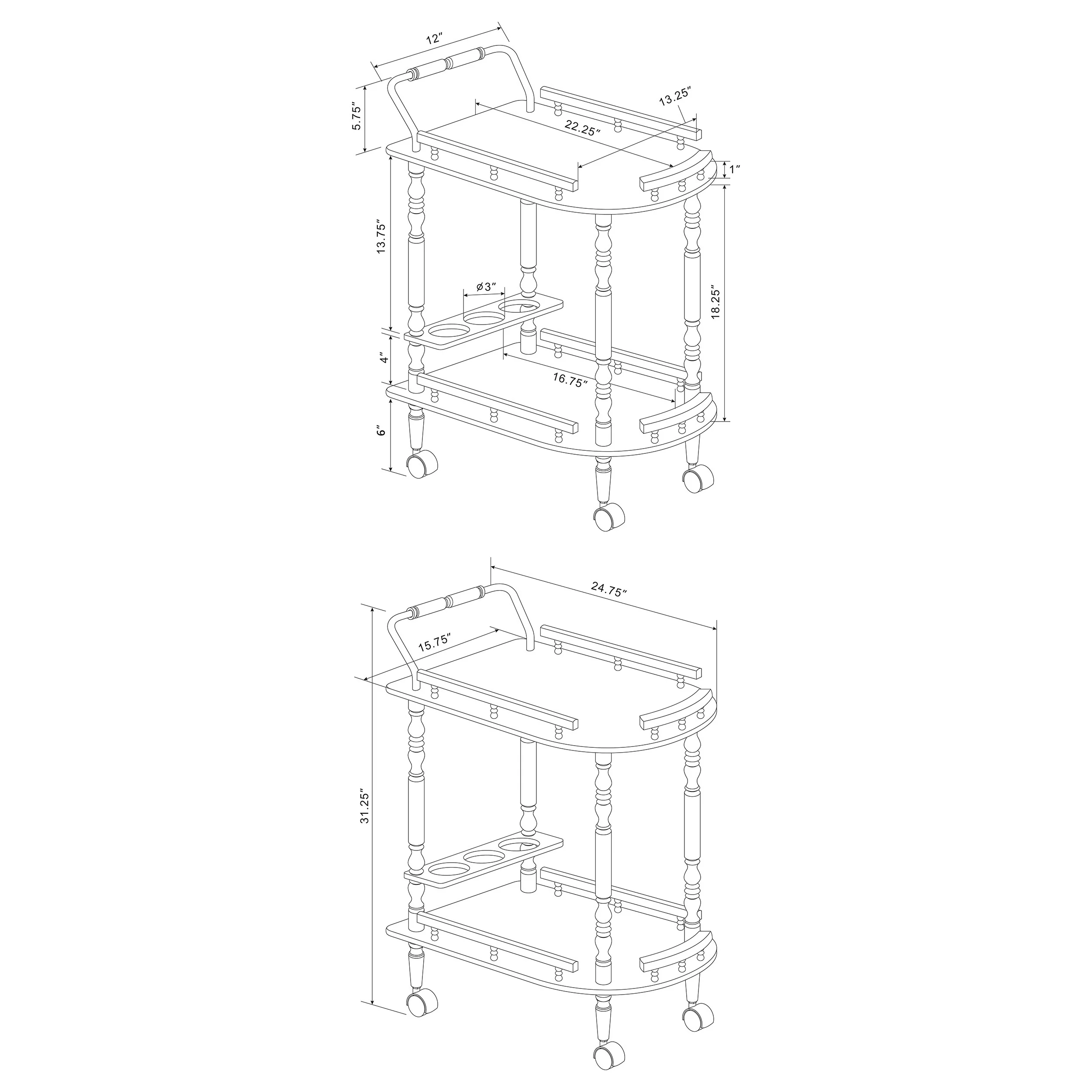 Palmer Bar Cart - Image 9