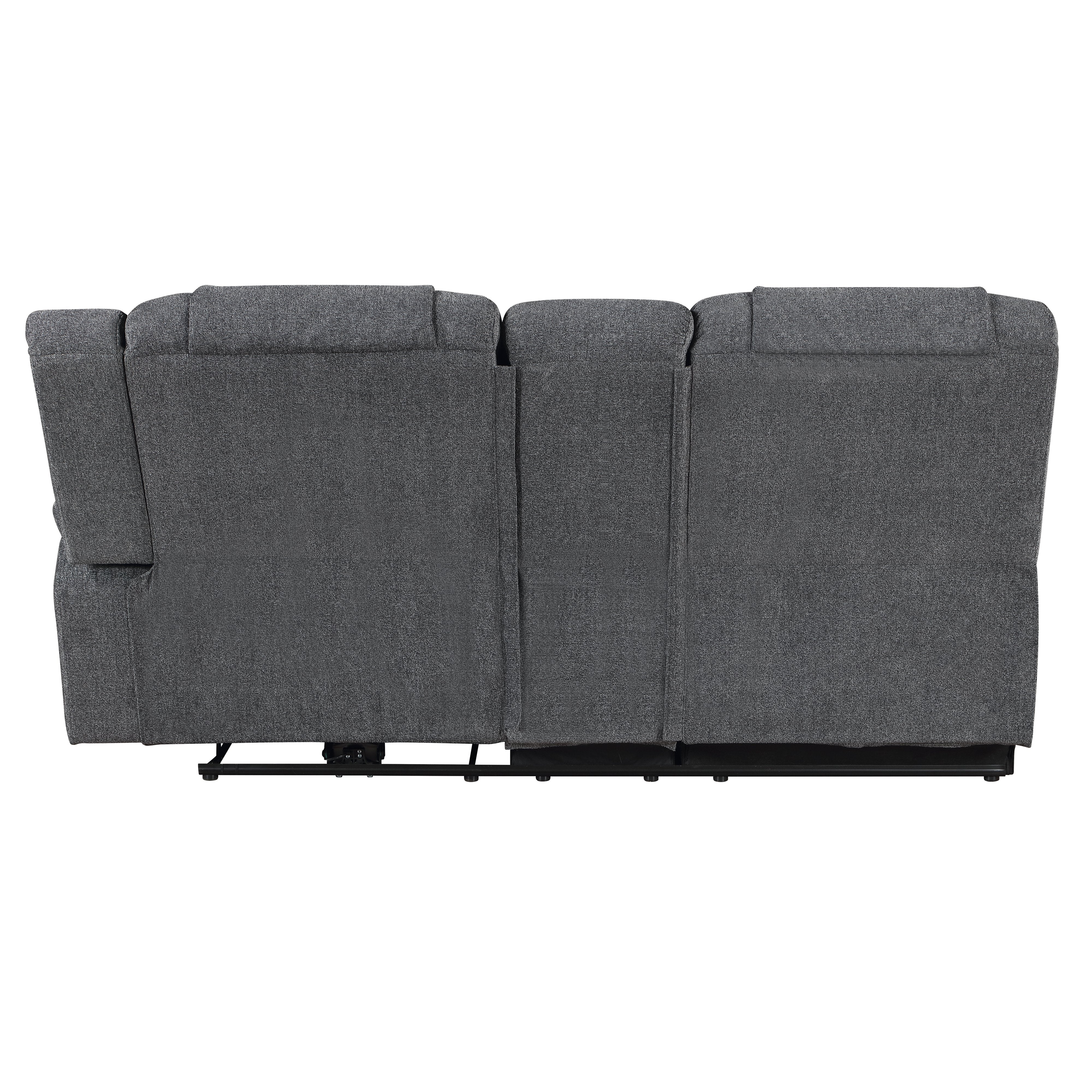 Redondo Raf Console Loveseat W/1 Recliner-Dk Gray - Image 5