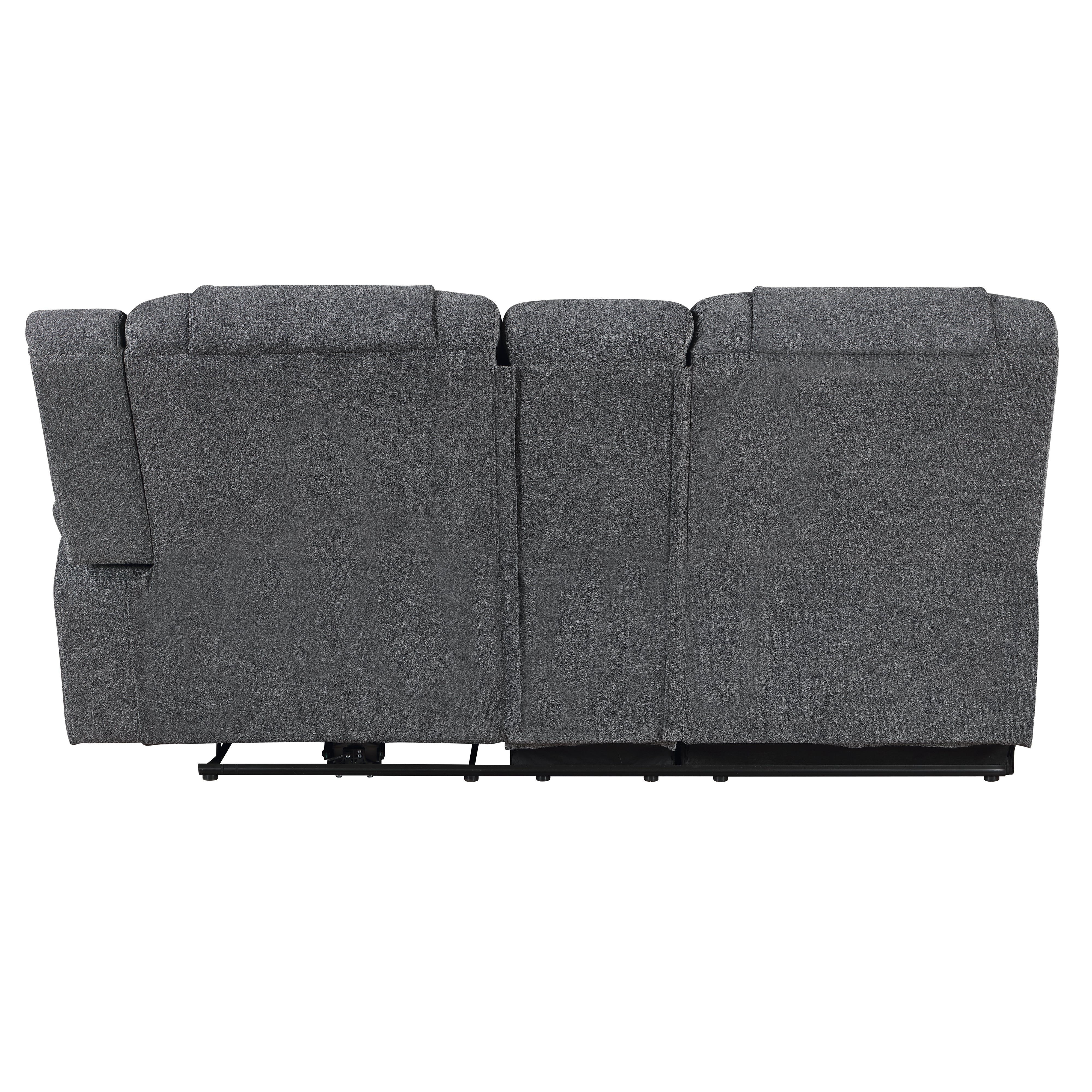 Redondo Raf Console Loveseat W/1 Recliner Pwr Fr-Dk Gray - Image 5