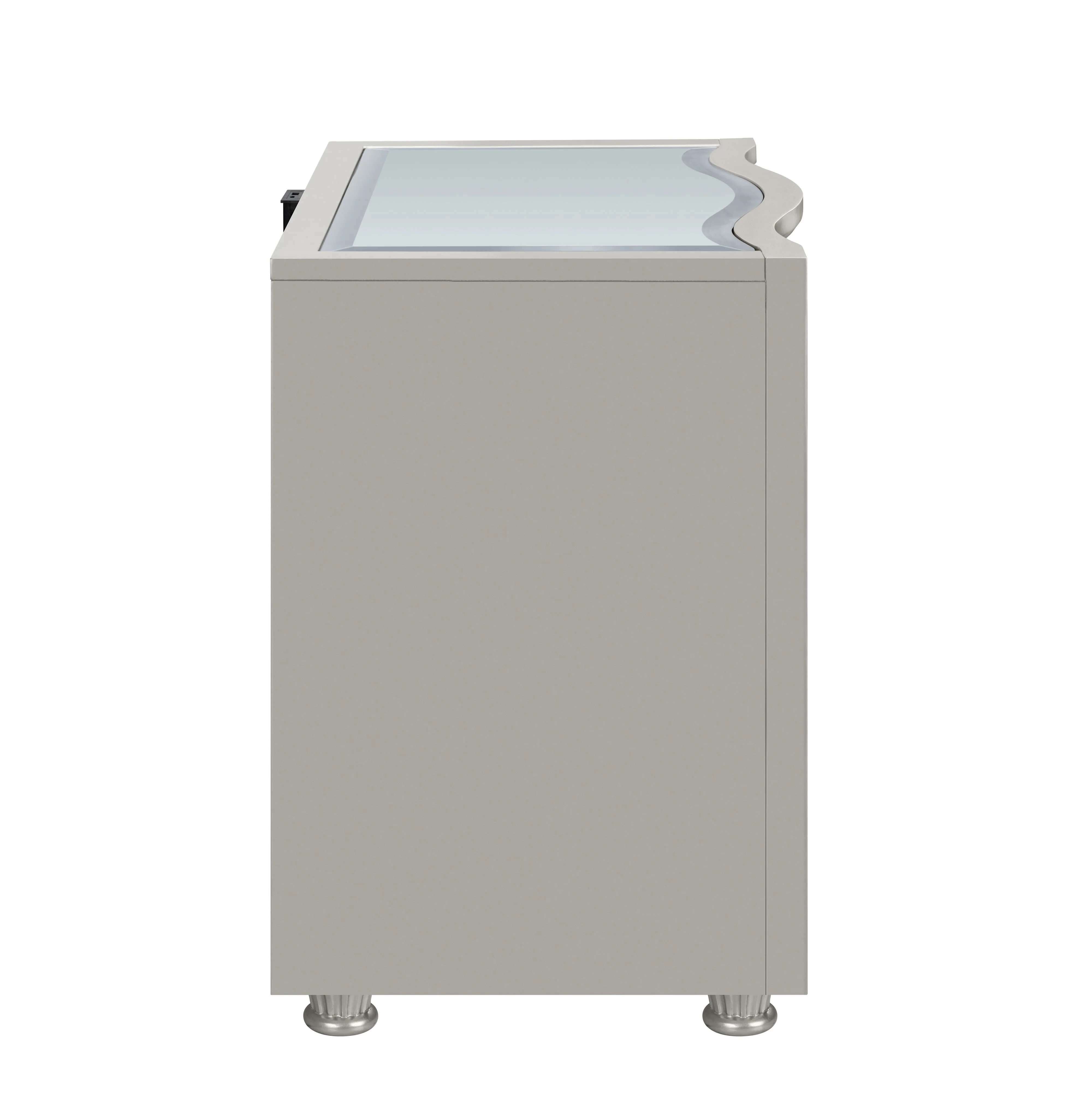 Reflections Nightstand W/Mirrored Top-Silver - Image 4