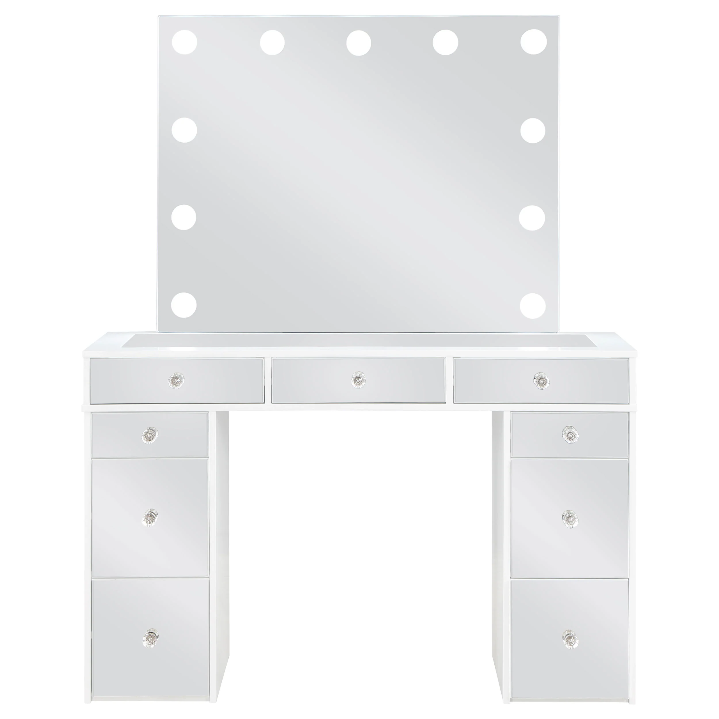 Regina Makeup Vanity Table with LED Mirror and Stool - Image 4