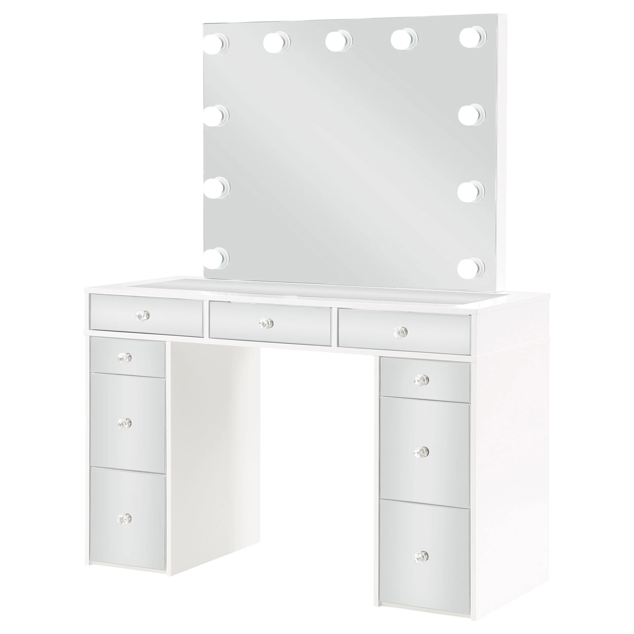 Regina Makeup Vanity Table with LED Mirror and Stool - Image 5