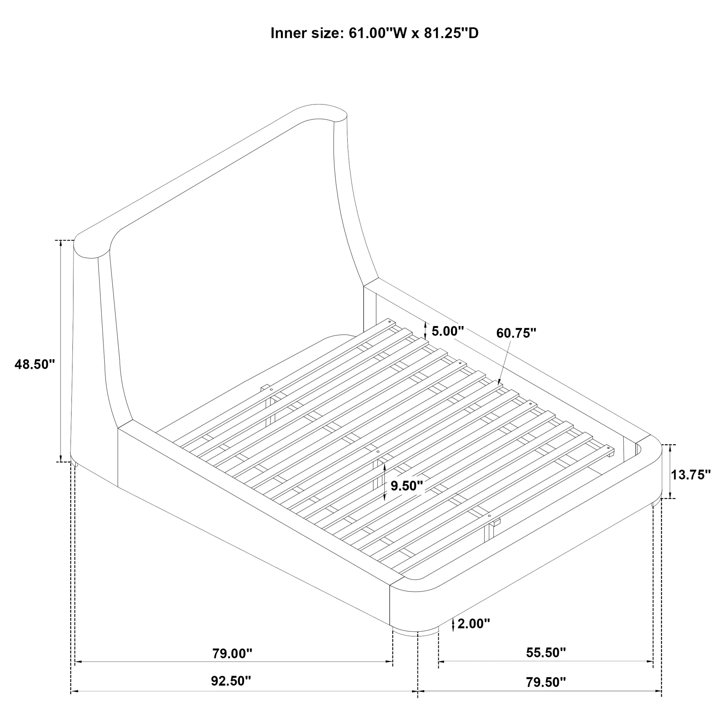 Rennes Wingback Platform Bed - Image 9