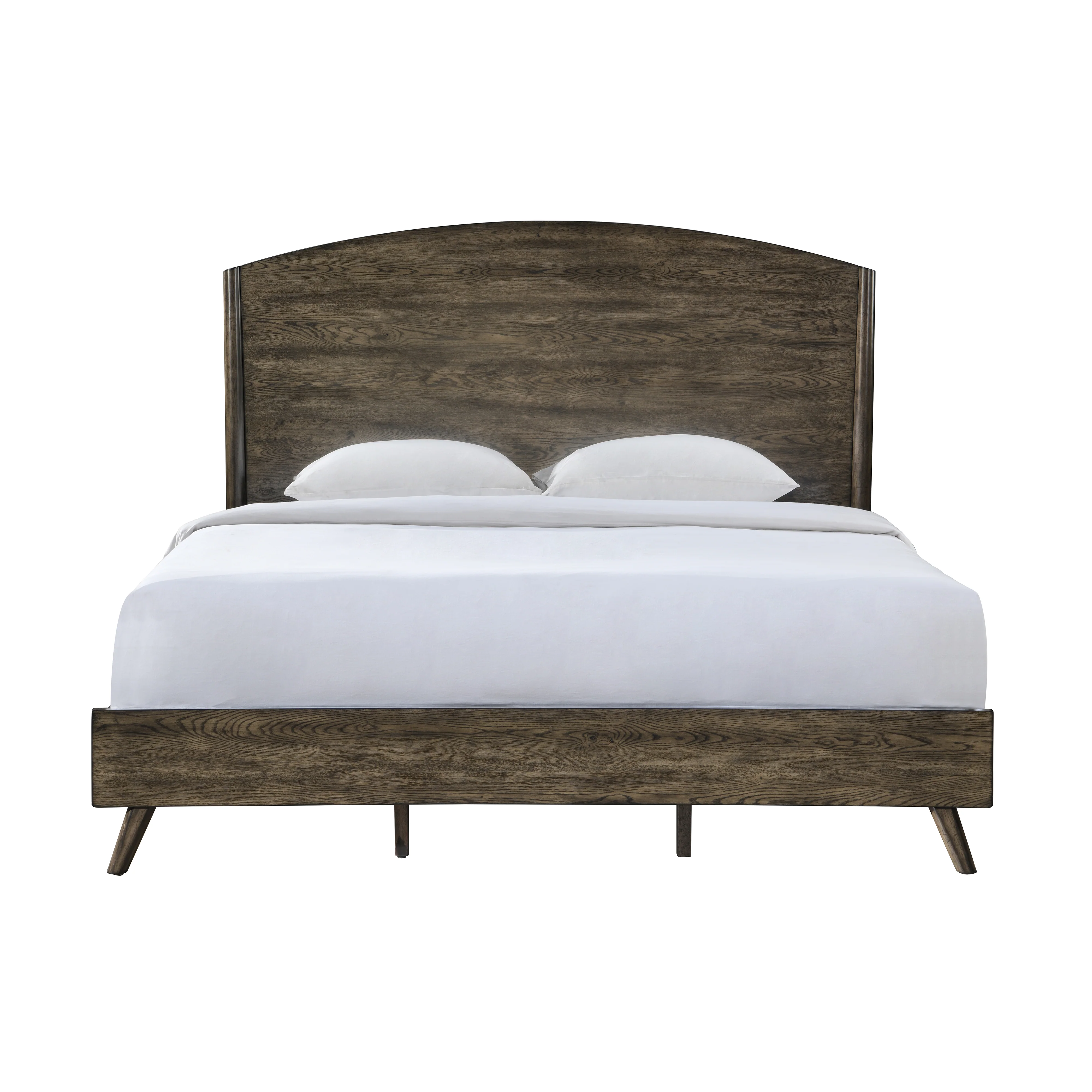 Rex 5/0 Q Headboard, Footboard & Slats-Walnut - Image 2