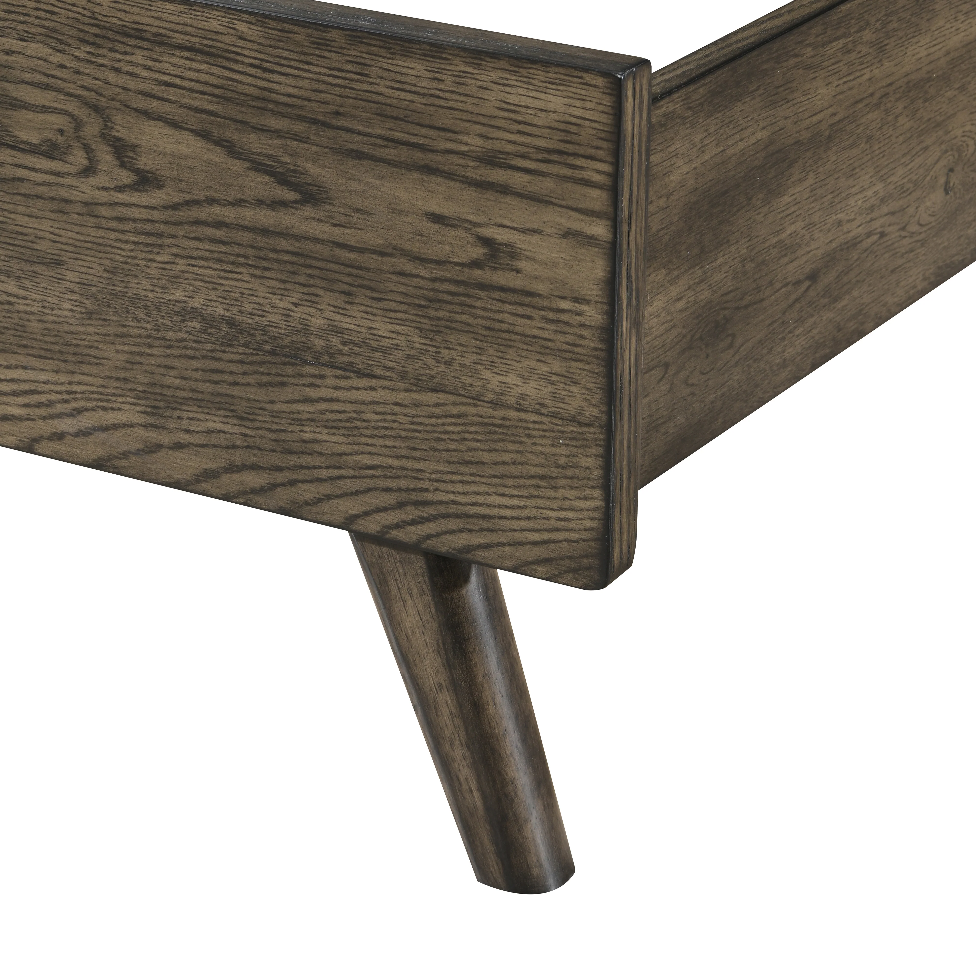 Rex 5/0 Q Headboard, Footboard & Slats-Walnut - Image 5