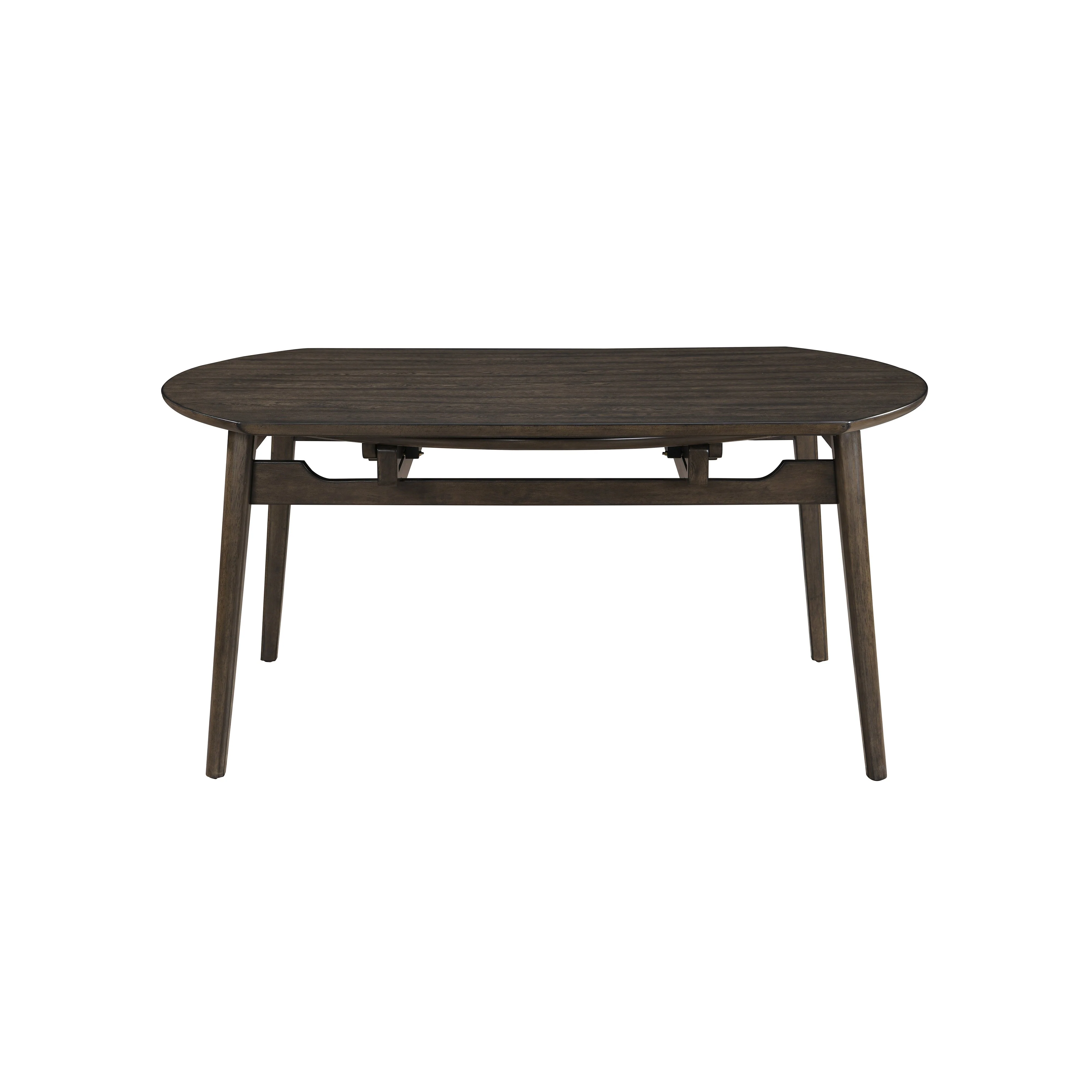 Rex 65" Round Table With Self Storing Leaves-Walnut - Image 2