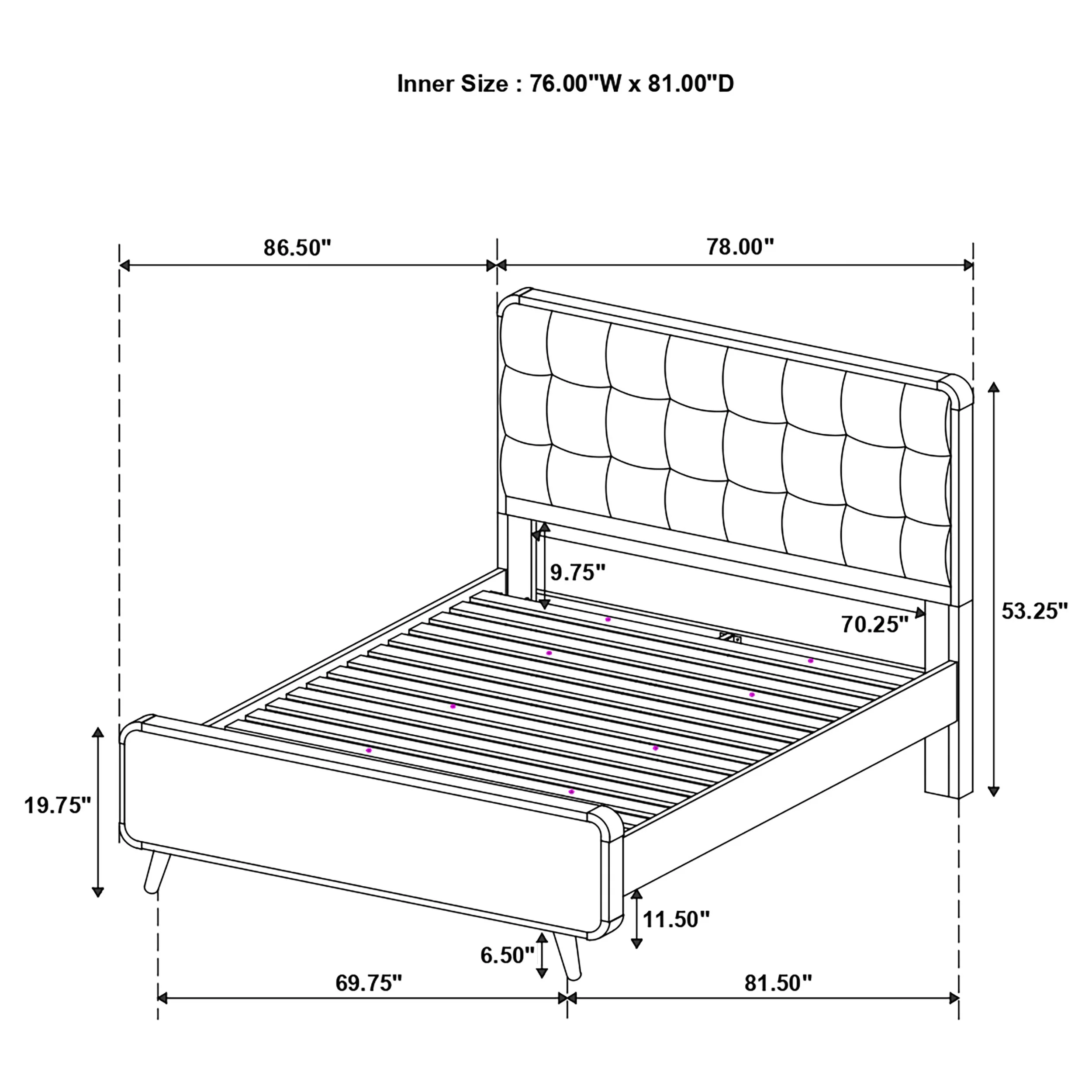Robyn Panel Platform Bed - Image 84