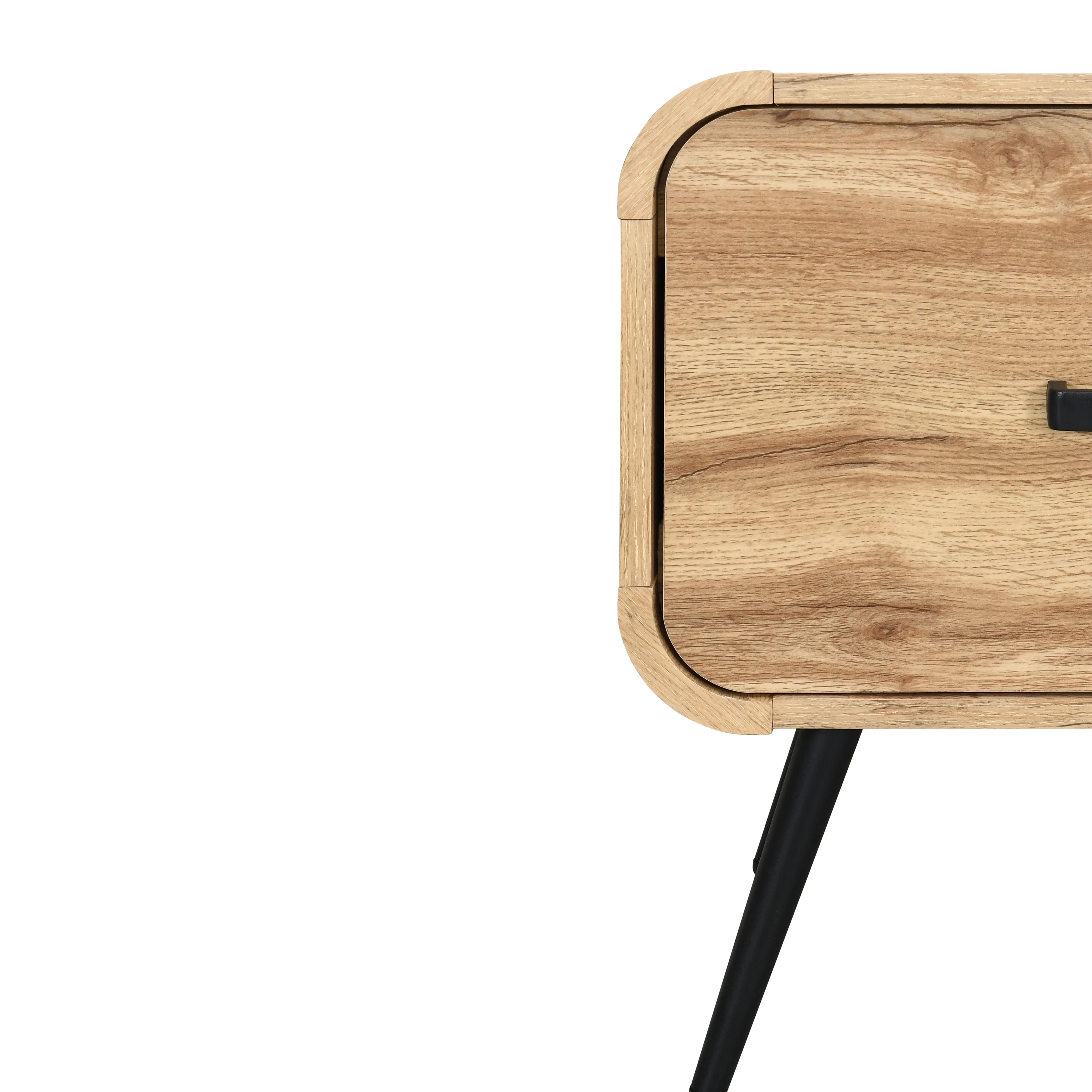 Rowan One Drawer End Table/Bedside Table-Natural - Image 5