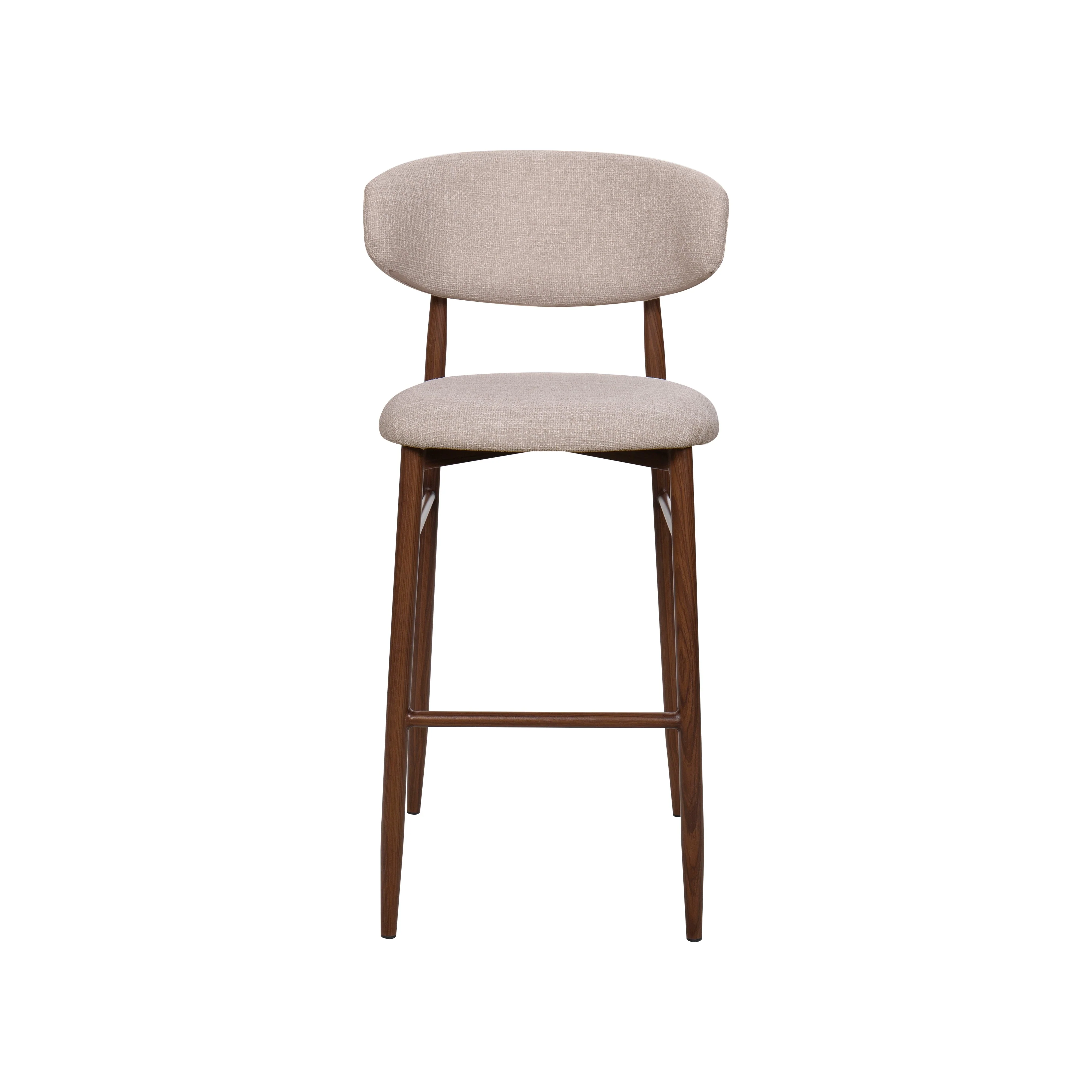 Royce Bar Chair W/ Walnut Metal Frame- Toast (2 Per Carton) - Image 2