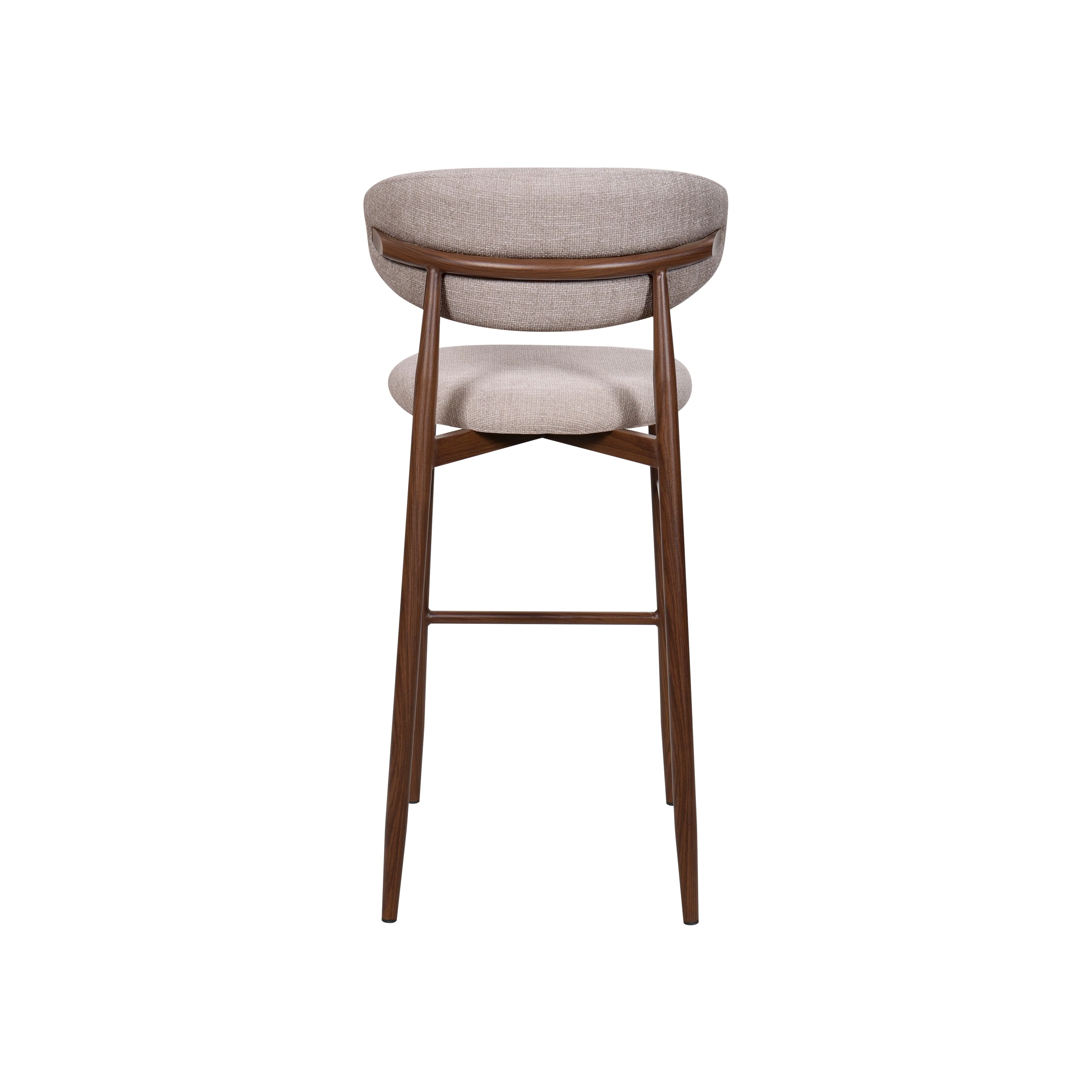 Royce Bar Chair W/ Walnut Metal Frame- Toast (2 Per Carton) - Image 5