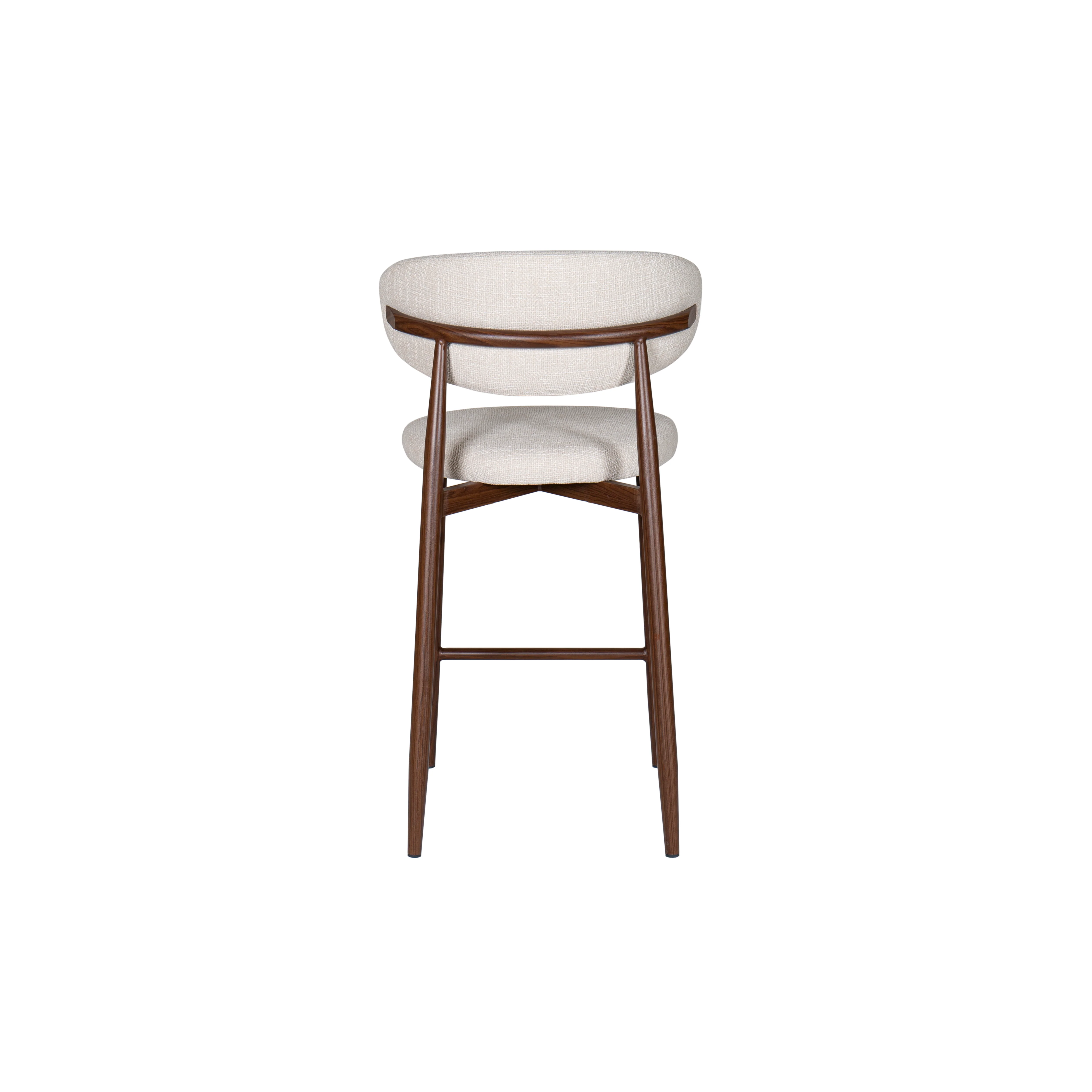 Royce Counter Chair W/Walnut Metal Frame-Beige (2 Per Carton) - Image 5