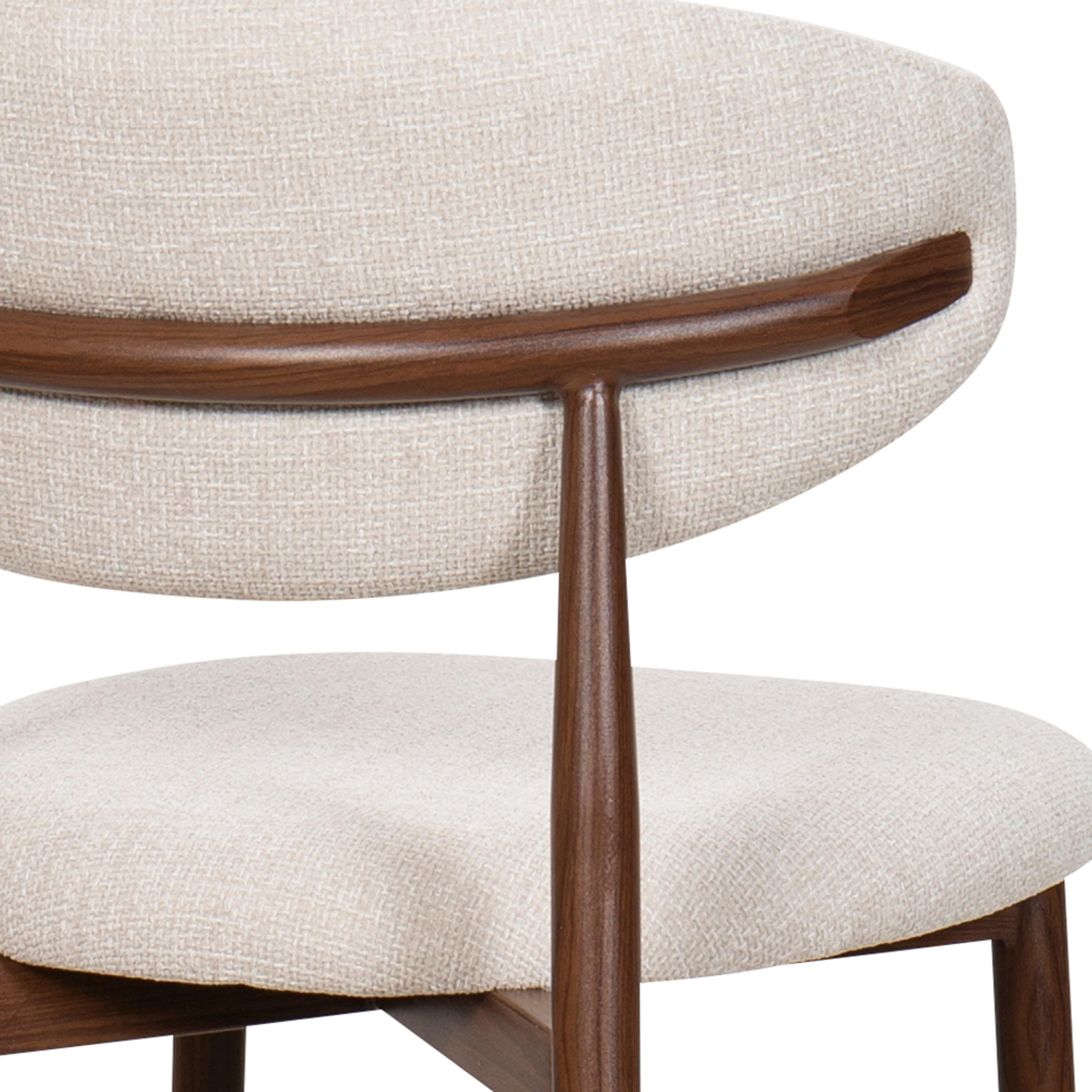 Royce Counter Chair W/Walnut Metal Frame-Beige (2 Per Carton) - Image 7