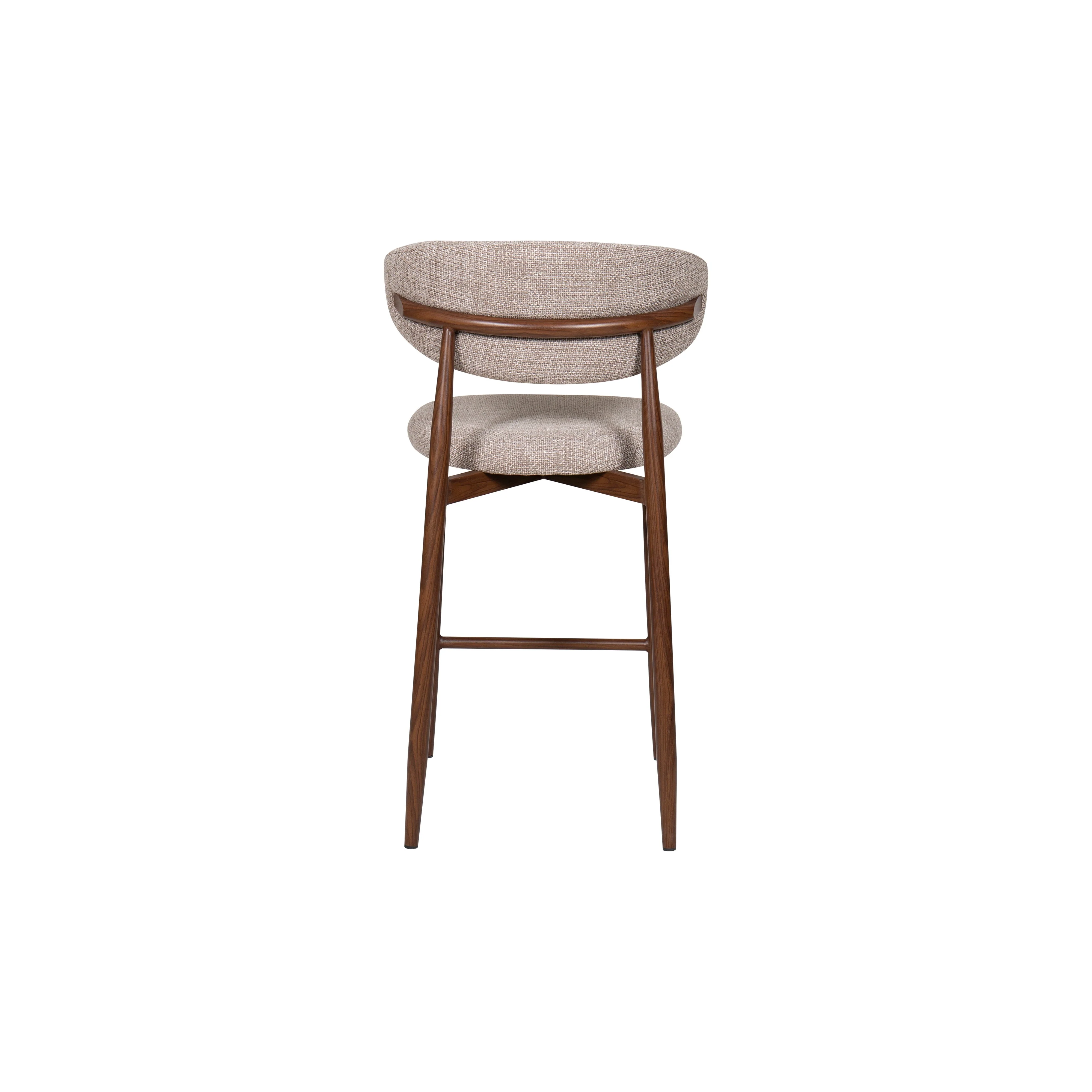Royce Counter Chair W/Walnut Metal Frame-Toast (2 Per Carton) - Image 5