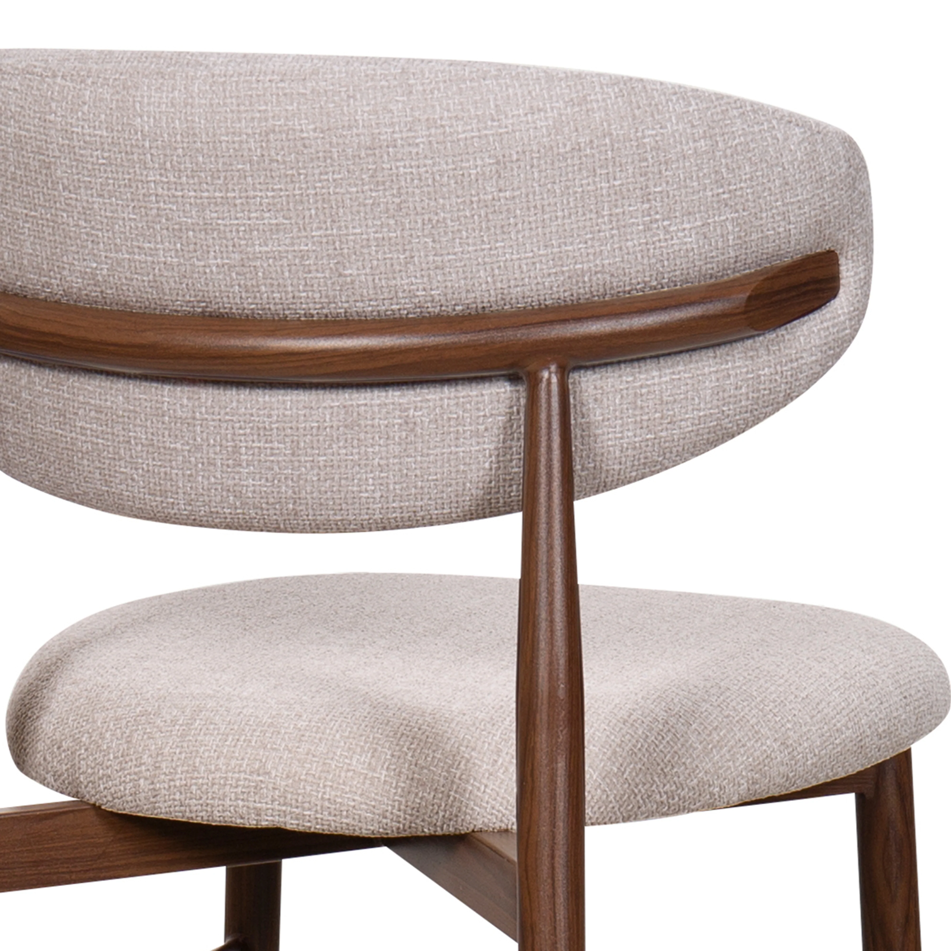 Royce Counter Chair W/Walnut Metal Frame-Toast (2 Per Carton) - Image 7