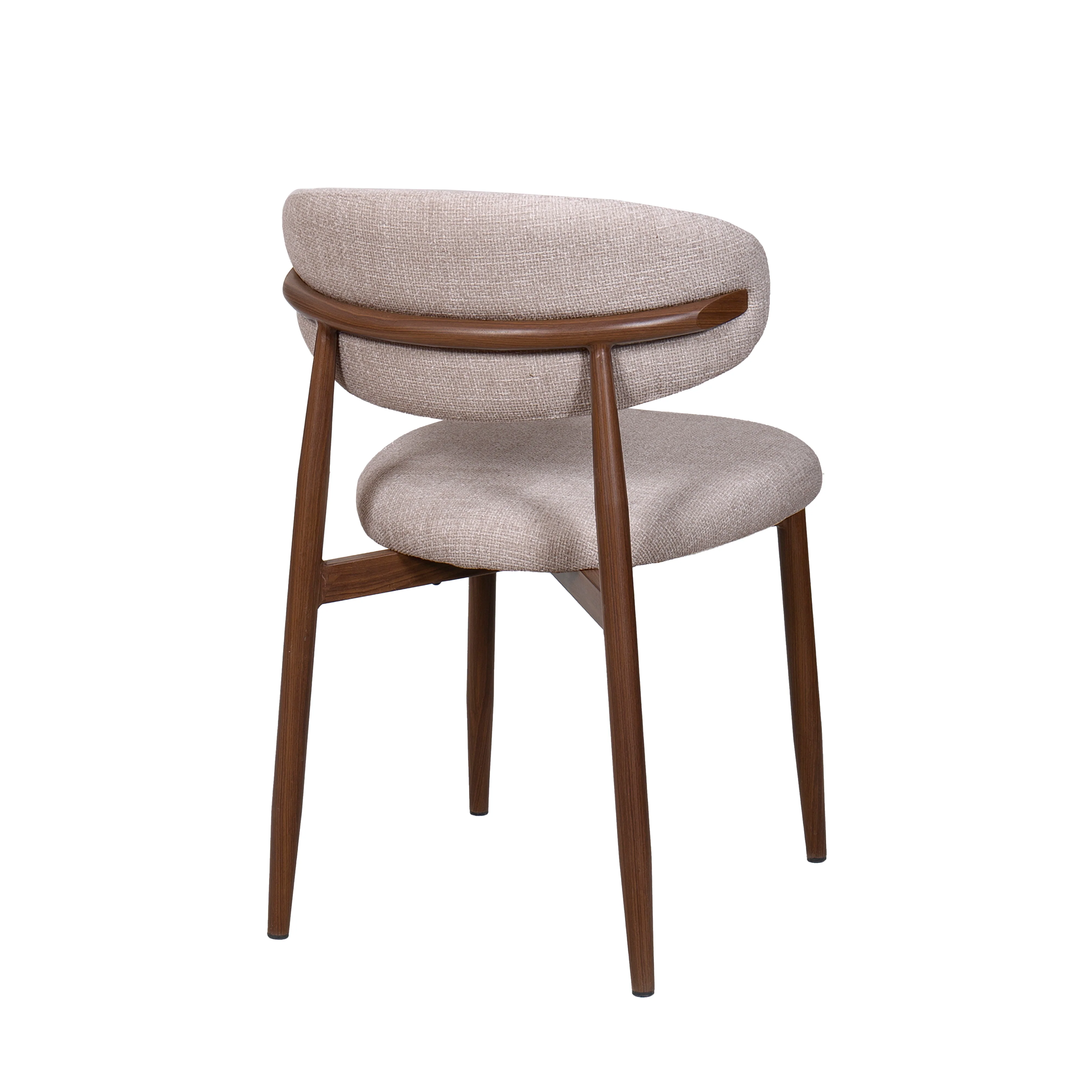 Royce Side Chair W/ Walnut Metal Frame -Toast (2 Per Carton) - Image 4