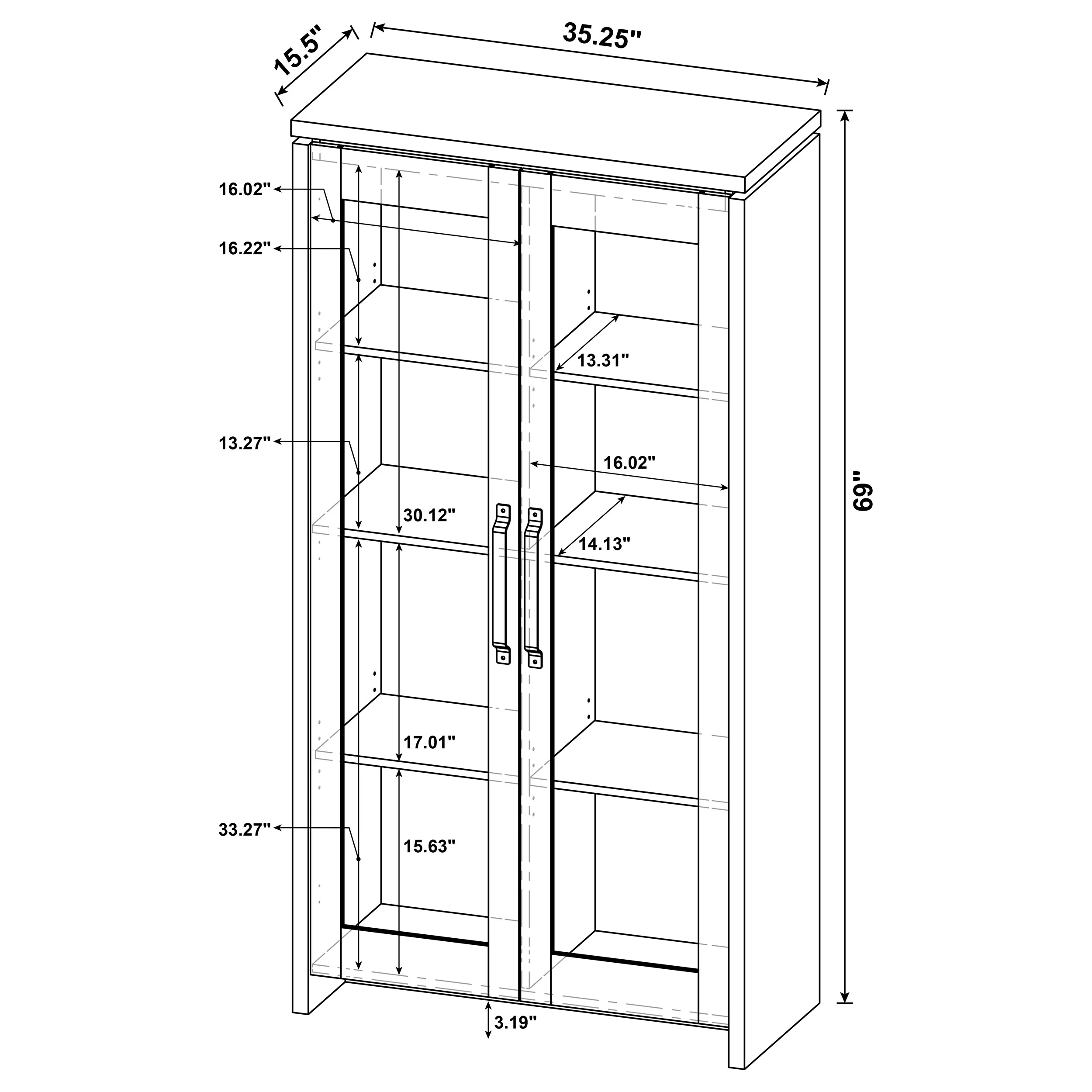 Alejo Tall Display Cabinet - Image 10