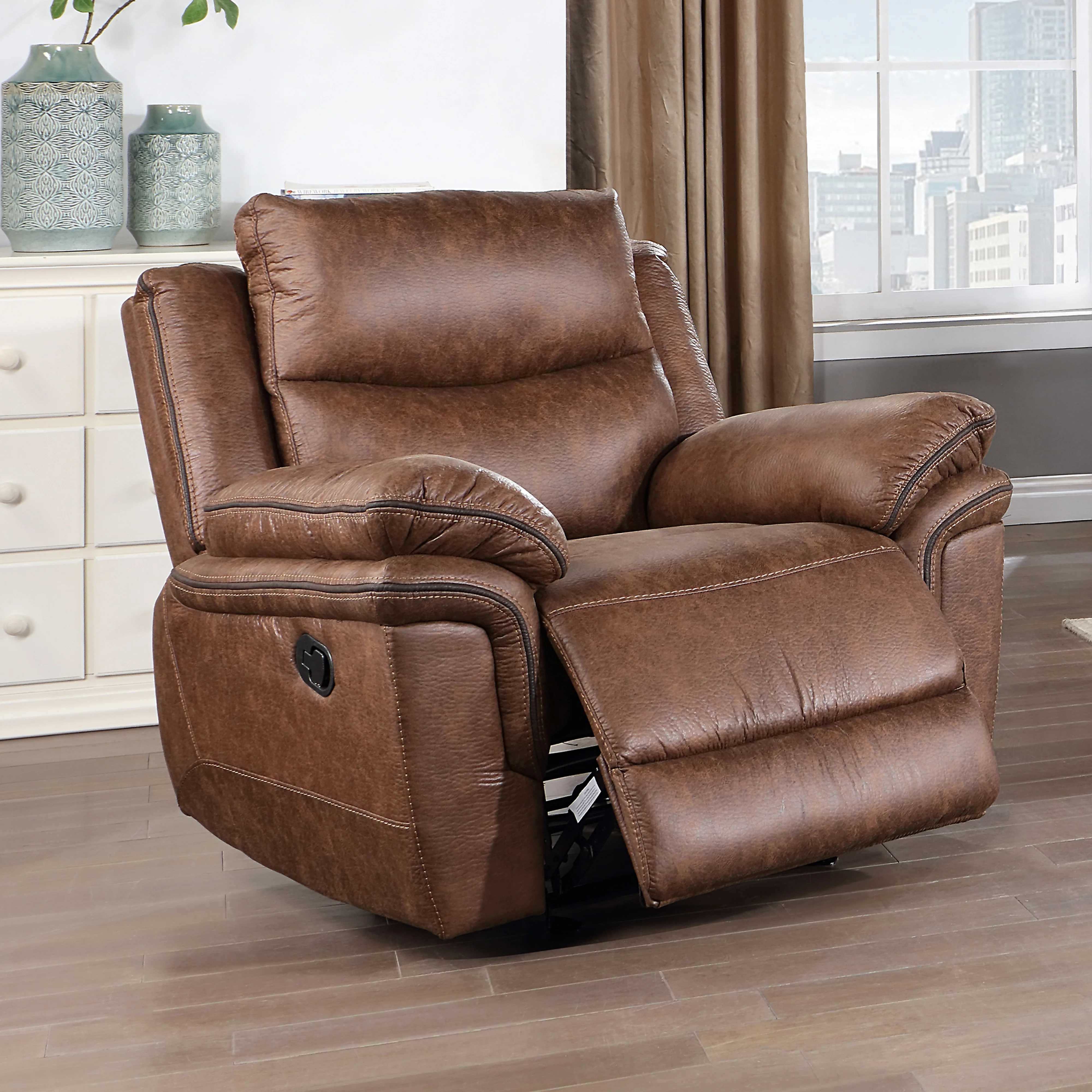 Ryland Glider Recliner- Brown - Image 6